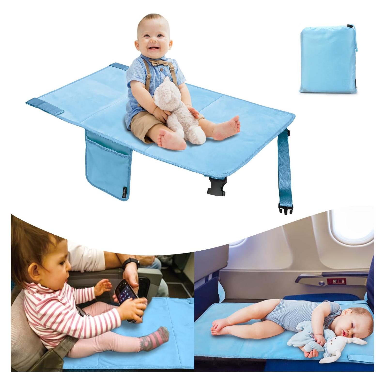 Cama de avión para niños pequeños - Terciopelo Azul