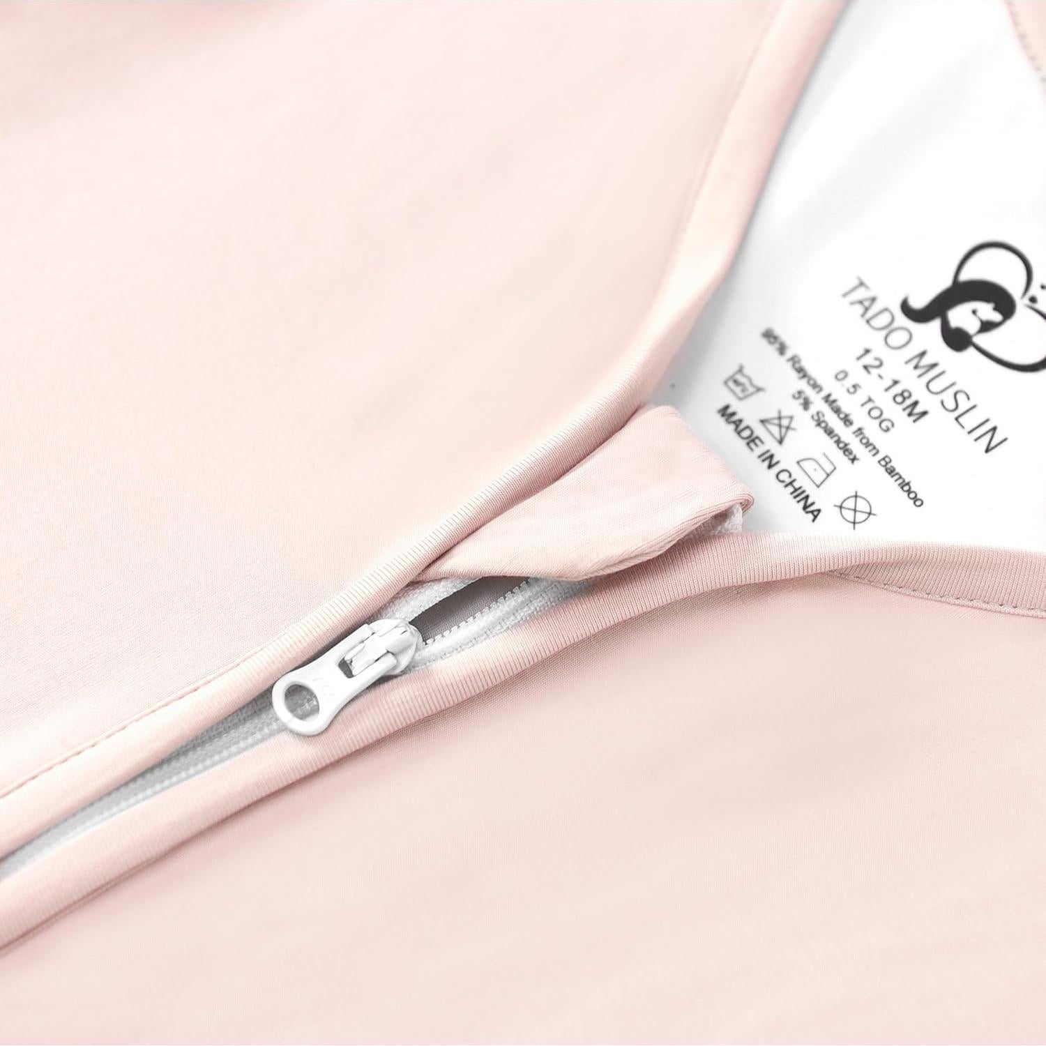 Saco de Sueño para Bebé TADO MUSLIN 6-12M 0.5 Tog Rosa Nube