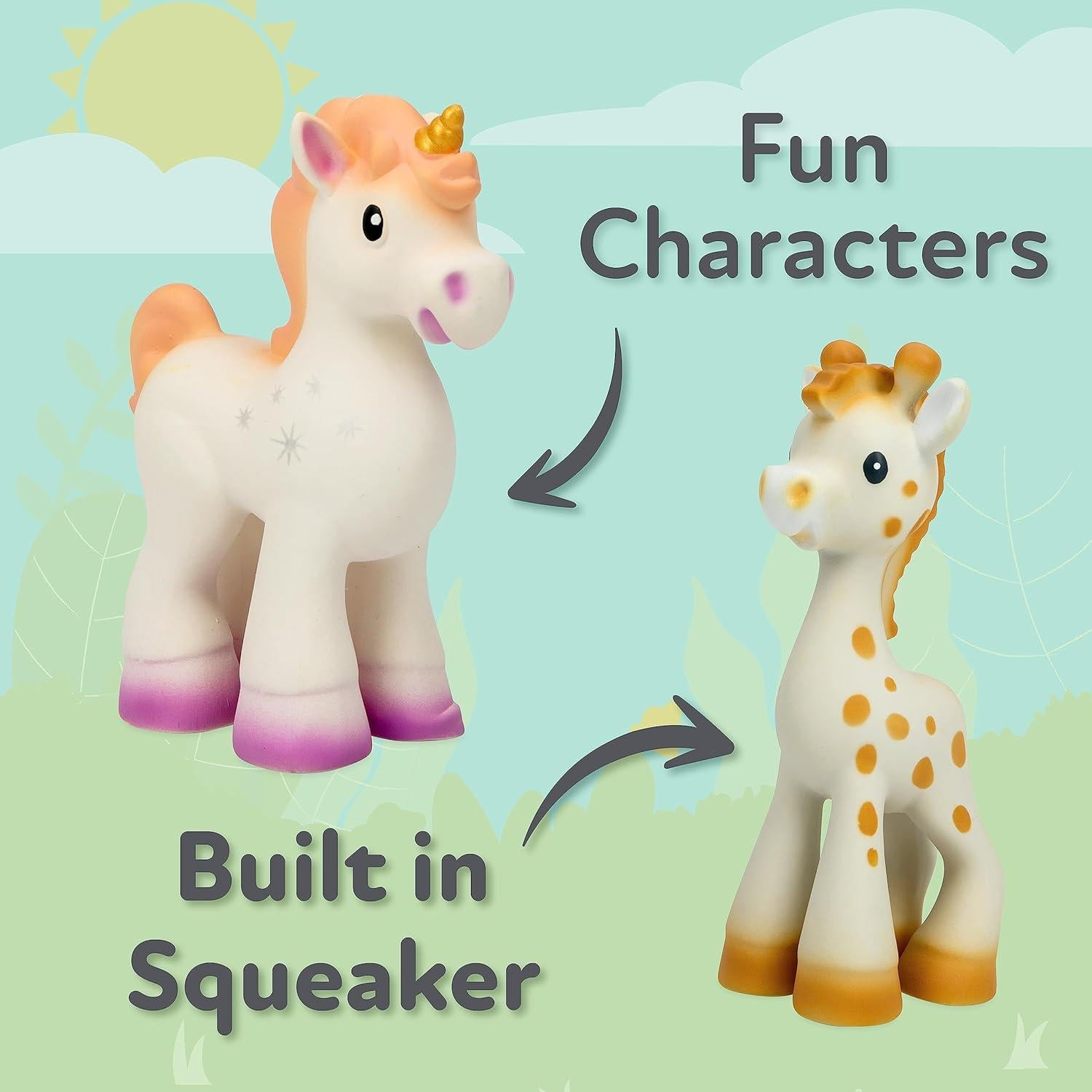 Mordedor de Goma Natural Nuby Jackie la Jirafa 3+ Meses