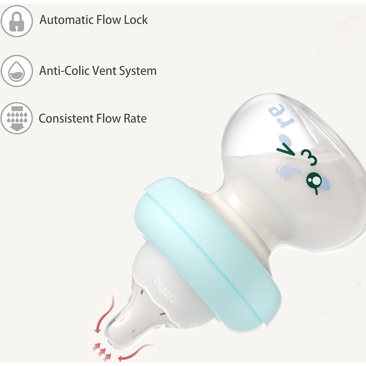 Botellas de vidrio YOHKOH 80ml para bebés 0+ meses - Paquete de 2