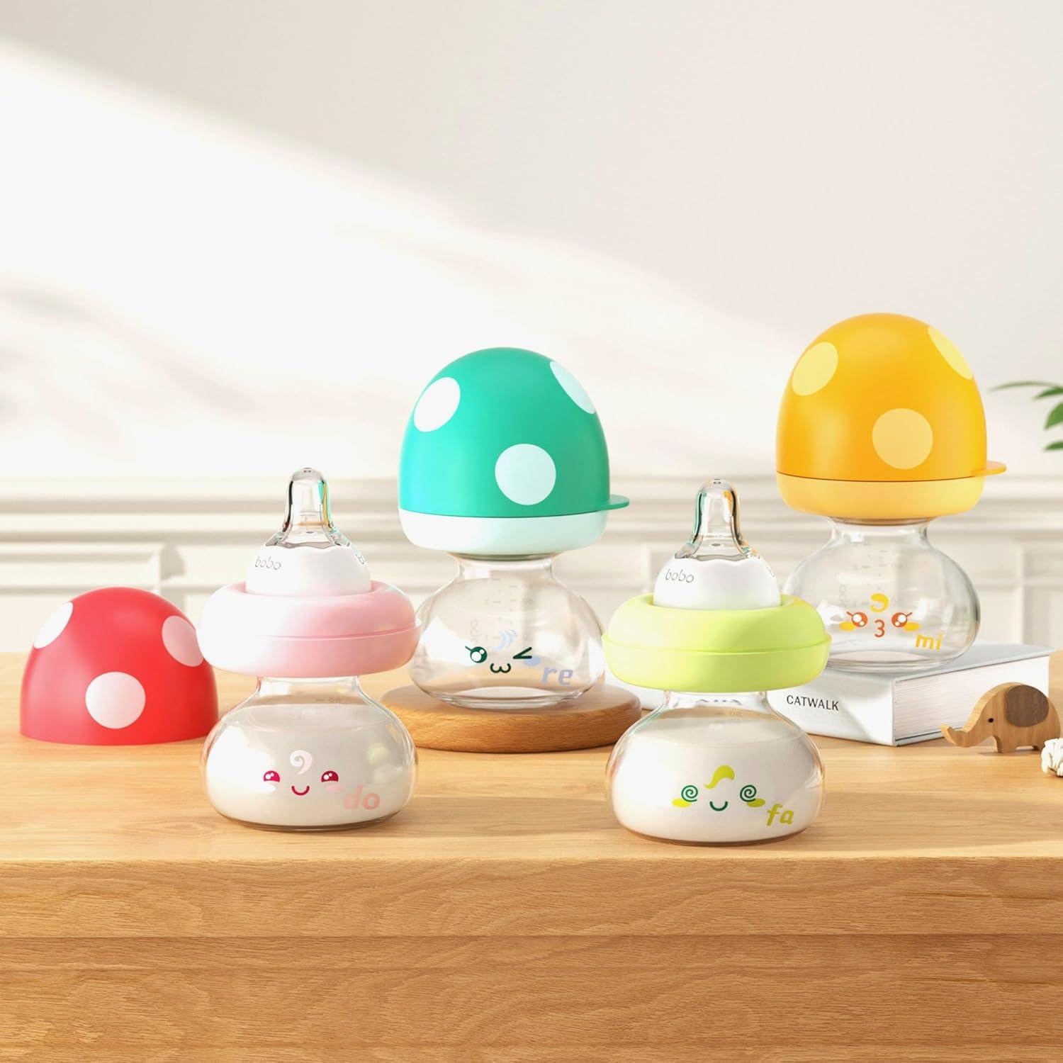 Botellas de vidrio YOHKOH 80ml para bebés 0+ meses - Paquete de 2