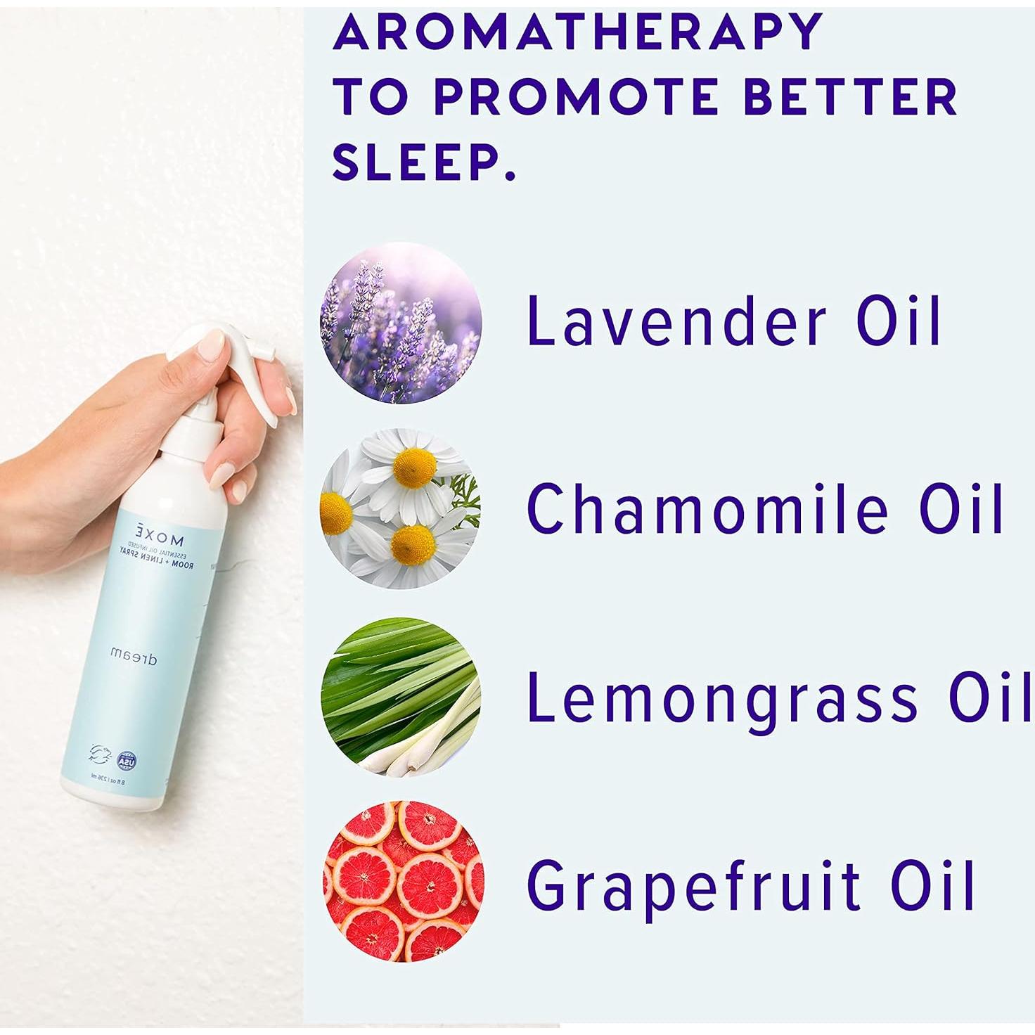 Spray de Sábanas MOXE Dream 227ml - Aromaterapia Lavanda y Manzanilla