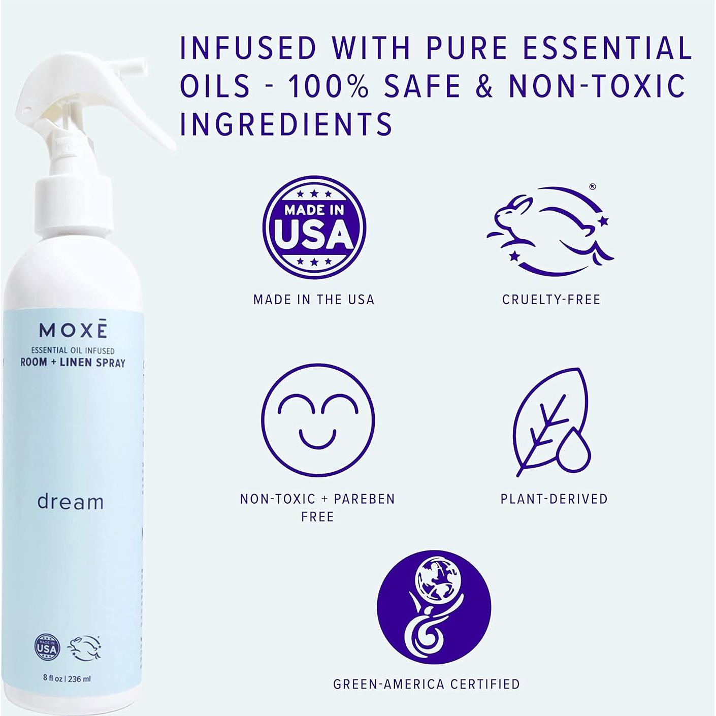 Spray de Sábanas MOXE Dream 227ml - Aromaterapia Lavanda y Manzanilla