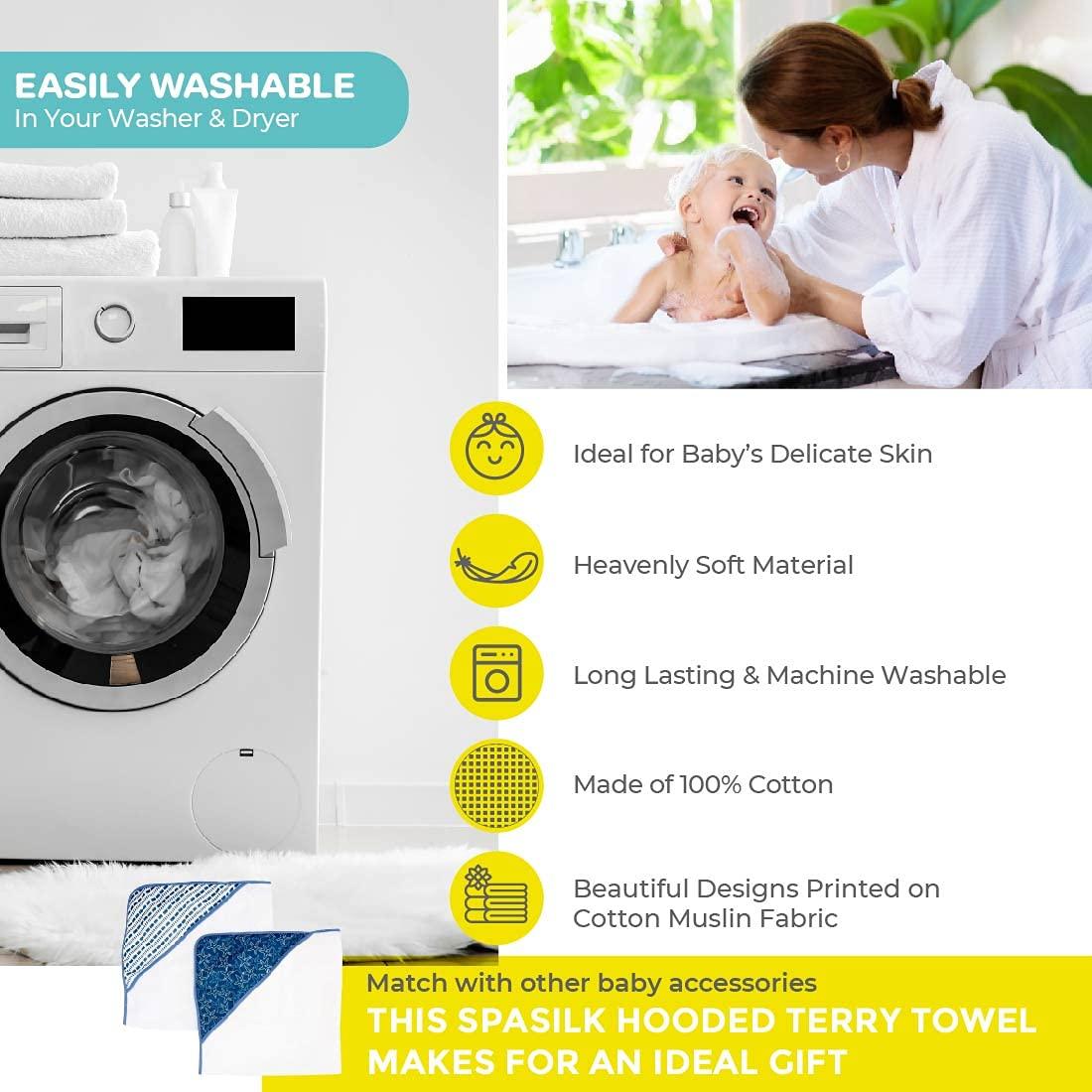 Toallas de Baño con Capucha Spasilk 2 Piezas Terry 76.2x76.2cm