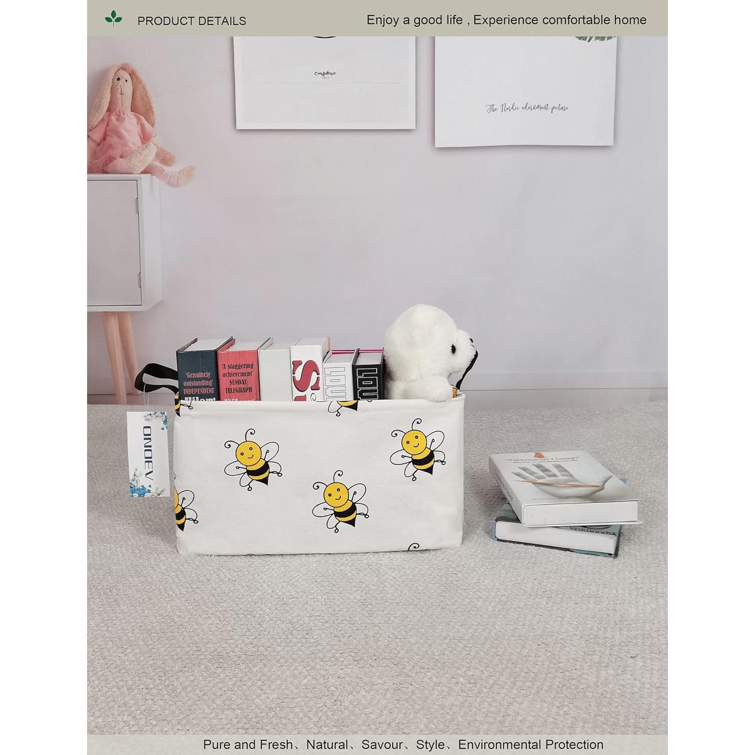 Cesta de lavandería plegable ONOEV 75L Lona Impermeable Abeja