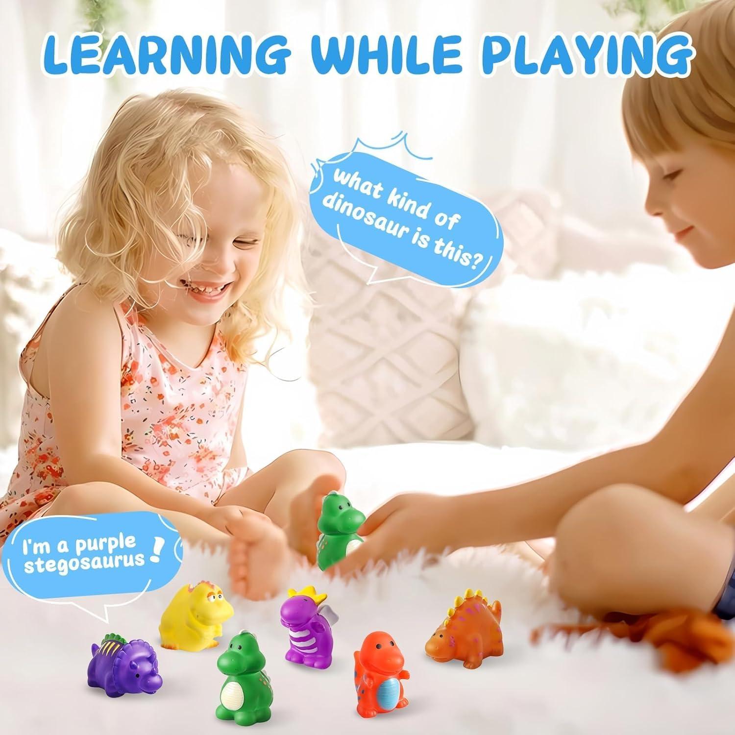 Juguetes de Baño Dinosaurios Cambian Color 6 Piezas 1-4 Años