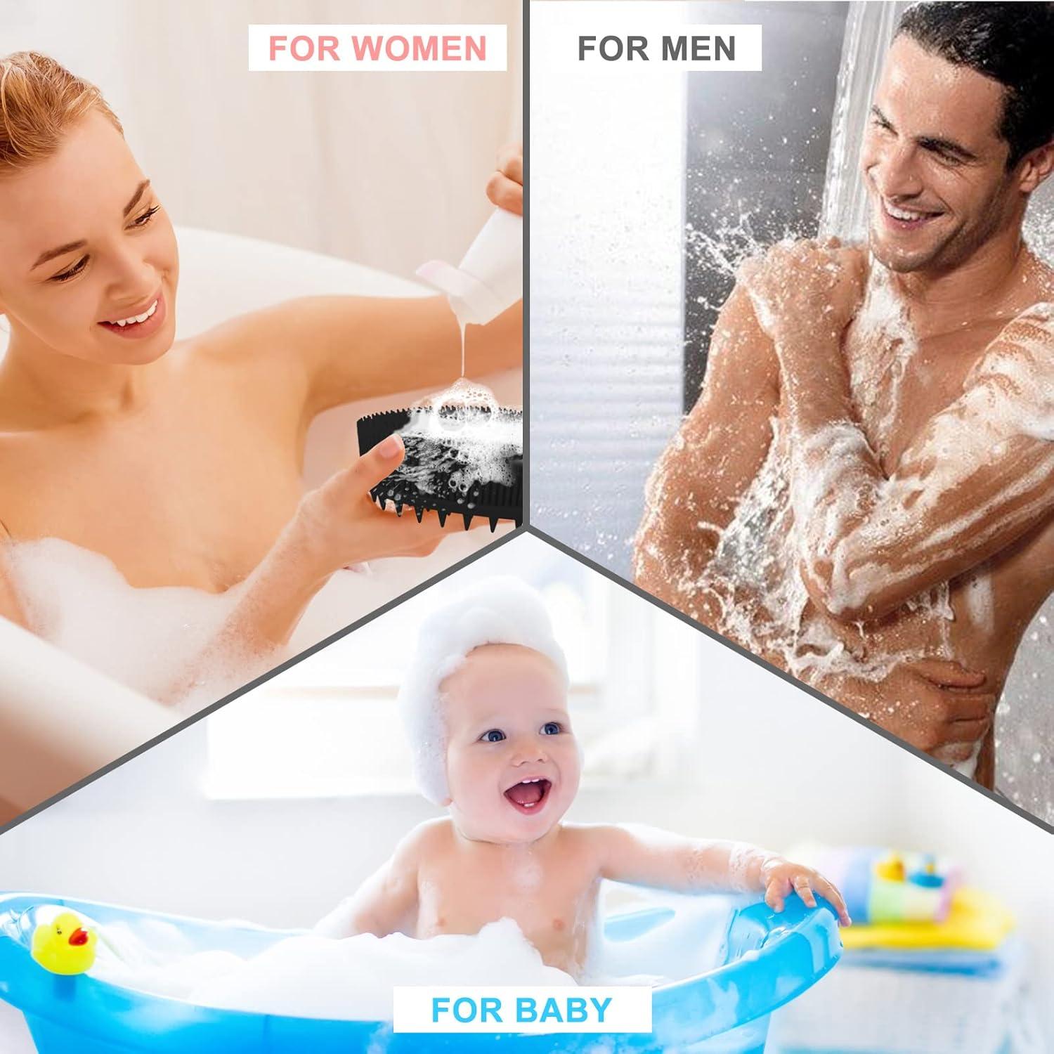 Esponja Corporal y Cepillo de Champú WETANG 2 en 1 Silicona