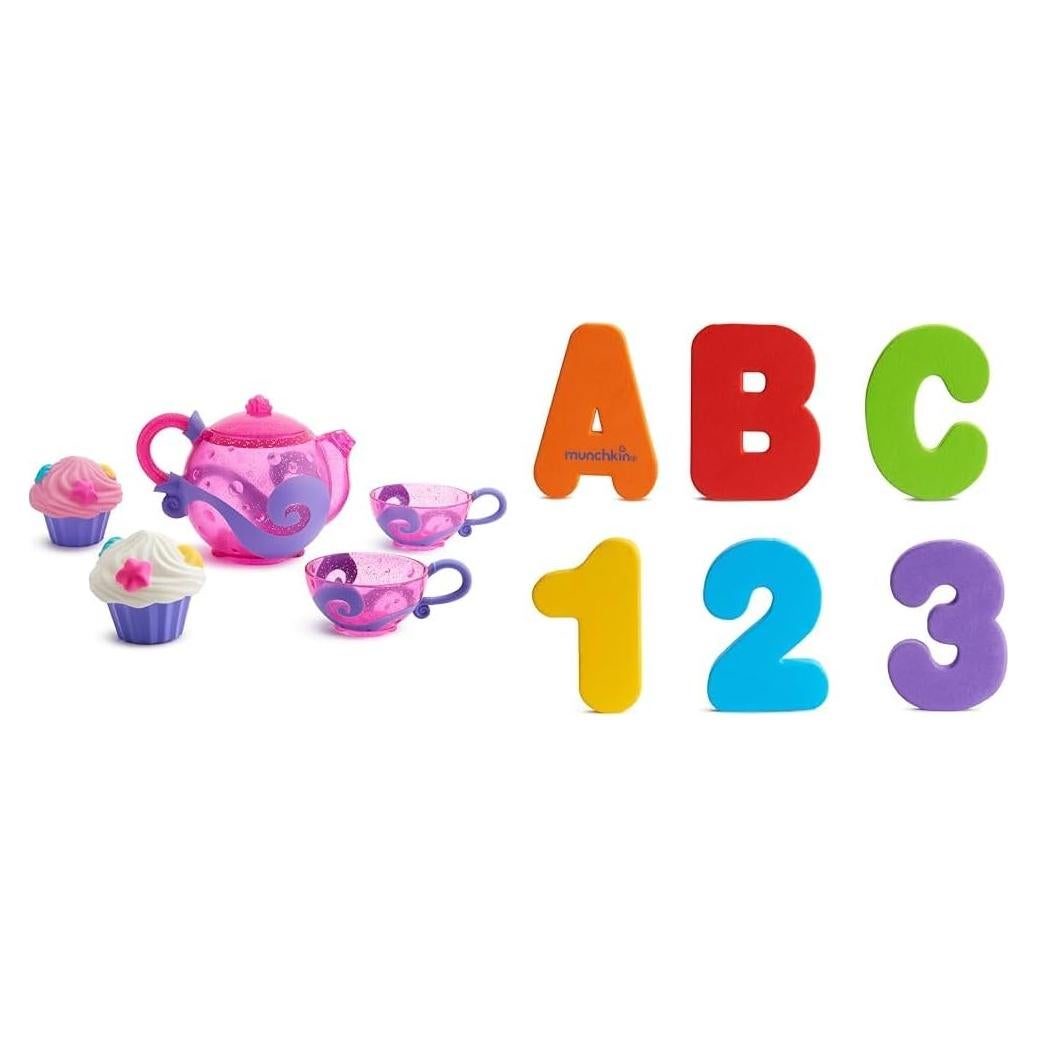 Juego de Té y Cupcake Munchkin Juguete de Baño + Letras y Números