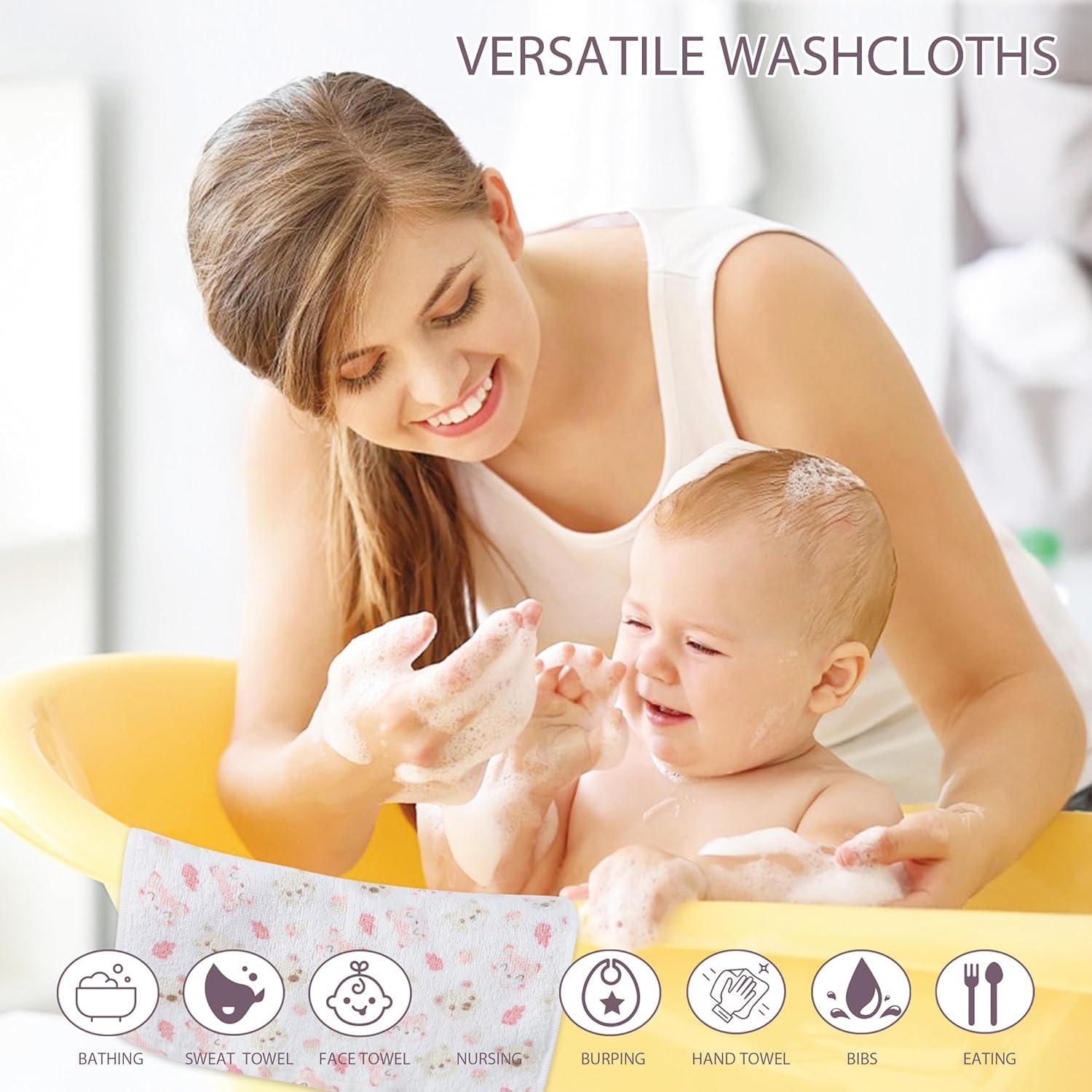 Toallitas para Bebés 100% Algodón BEBE FAVOUR - Paquete de 4