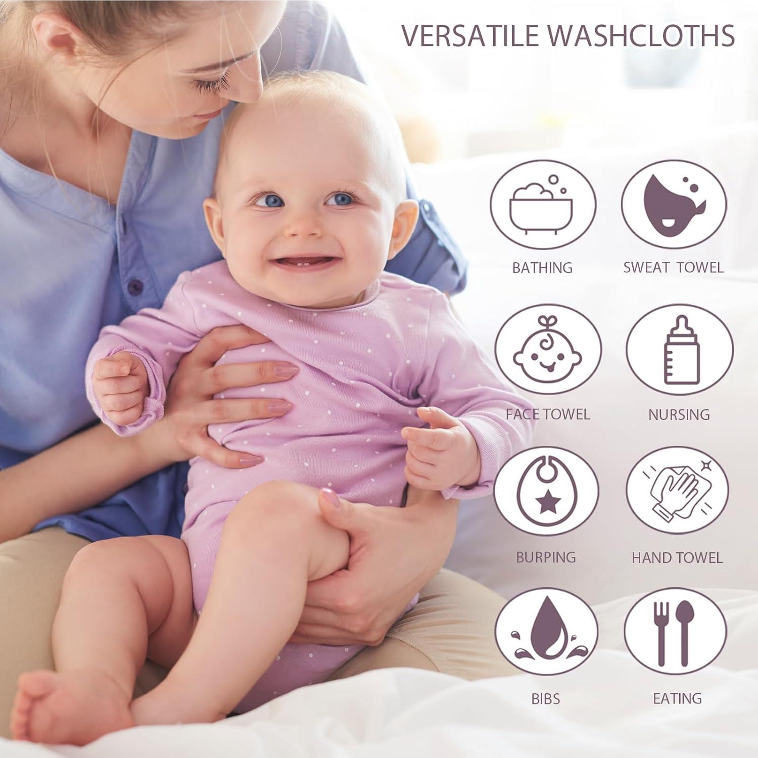 Paquete de 12 Toallitas de Algodón BEBE FAVOUR 19.8x19.8 cm