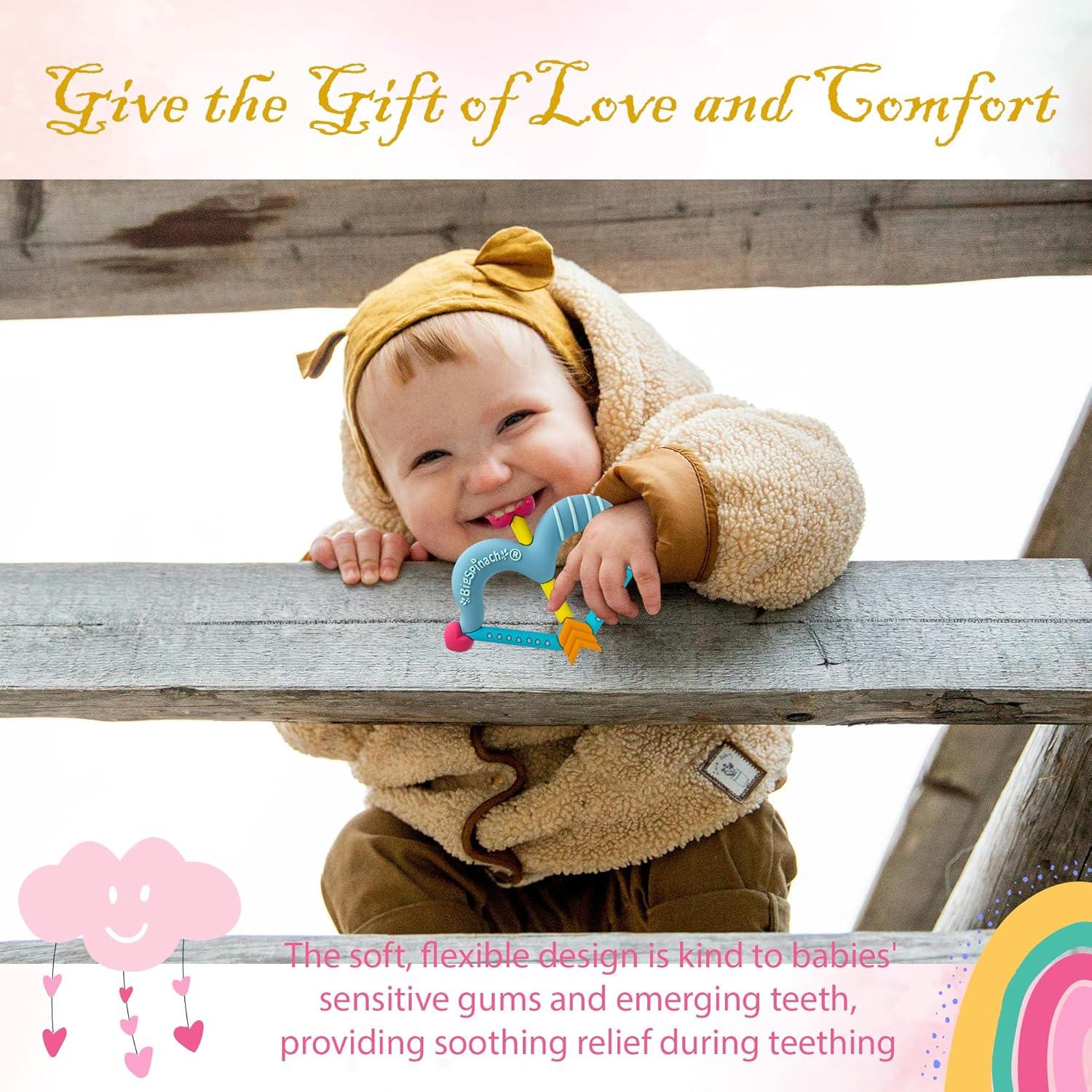 Mordedor de Silicona Corazón Azul para Bebés - Cupido