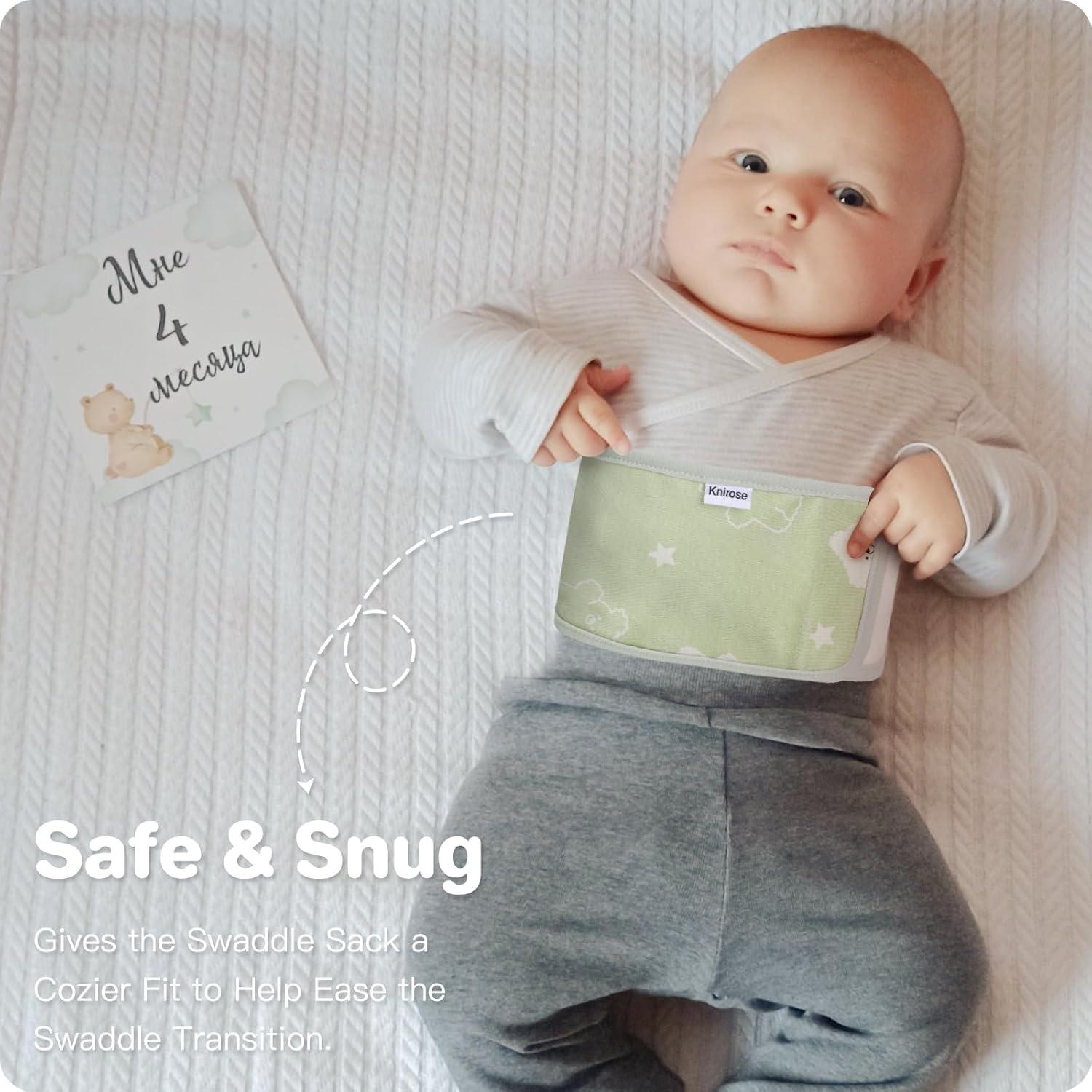 Correa de Abrazo Knirose para Bebés 0-6 Meses Algodón Verde