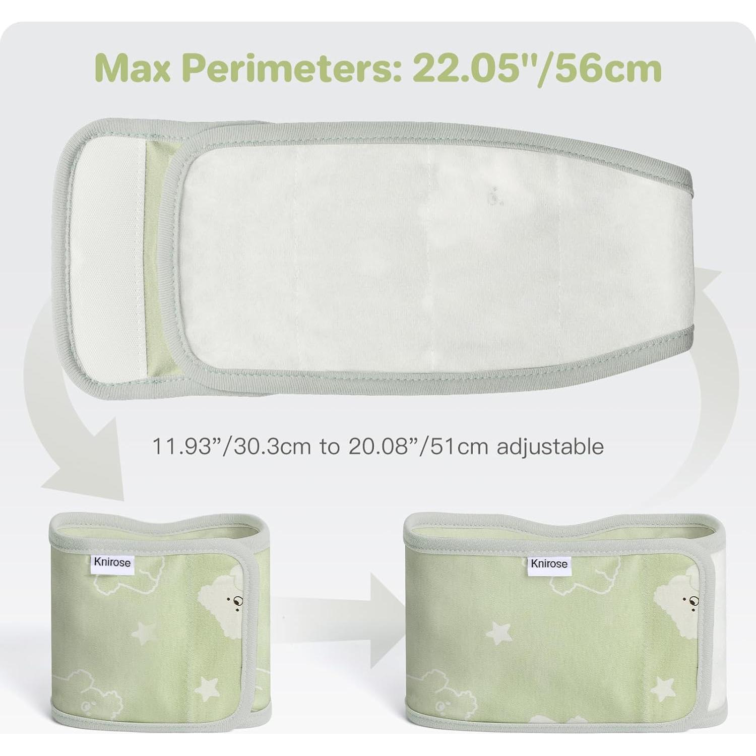 Correa de Abrazo Knirose para Bebés 0-6 Meses Algodón Verde