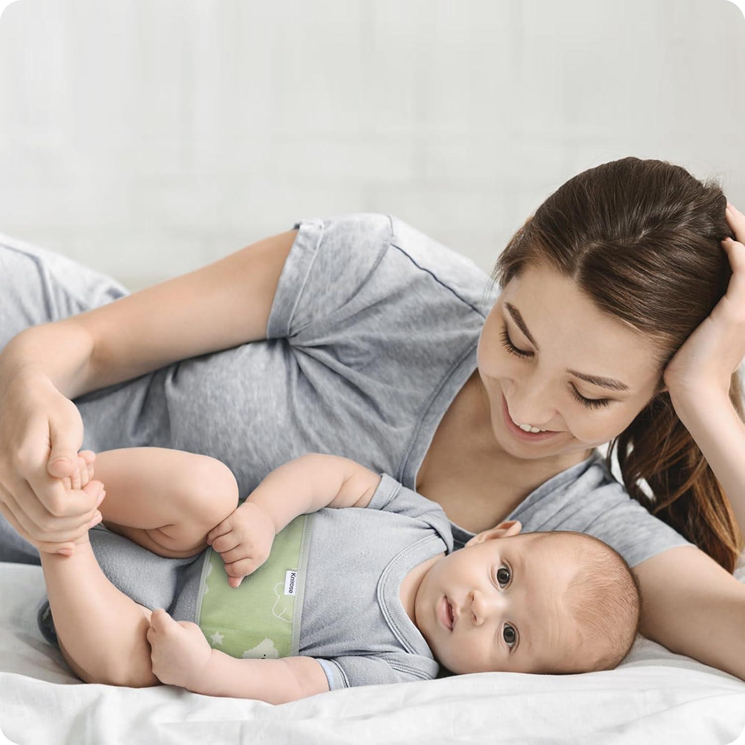 Correa de Abrazo Knirose para Bebés 0-6 Meses Algodón Verde