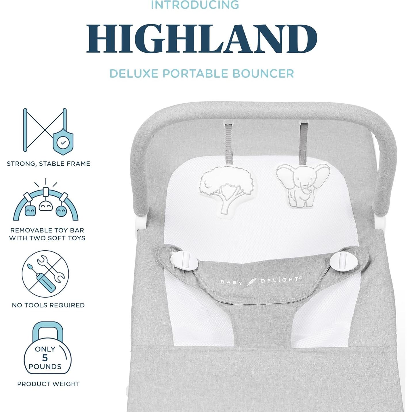 Balancín para Bebé Baby Delight Highland 0-6 Meses Gris