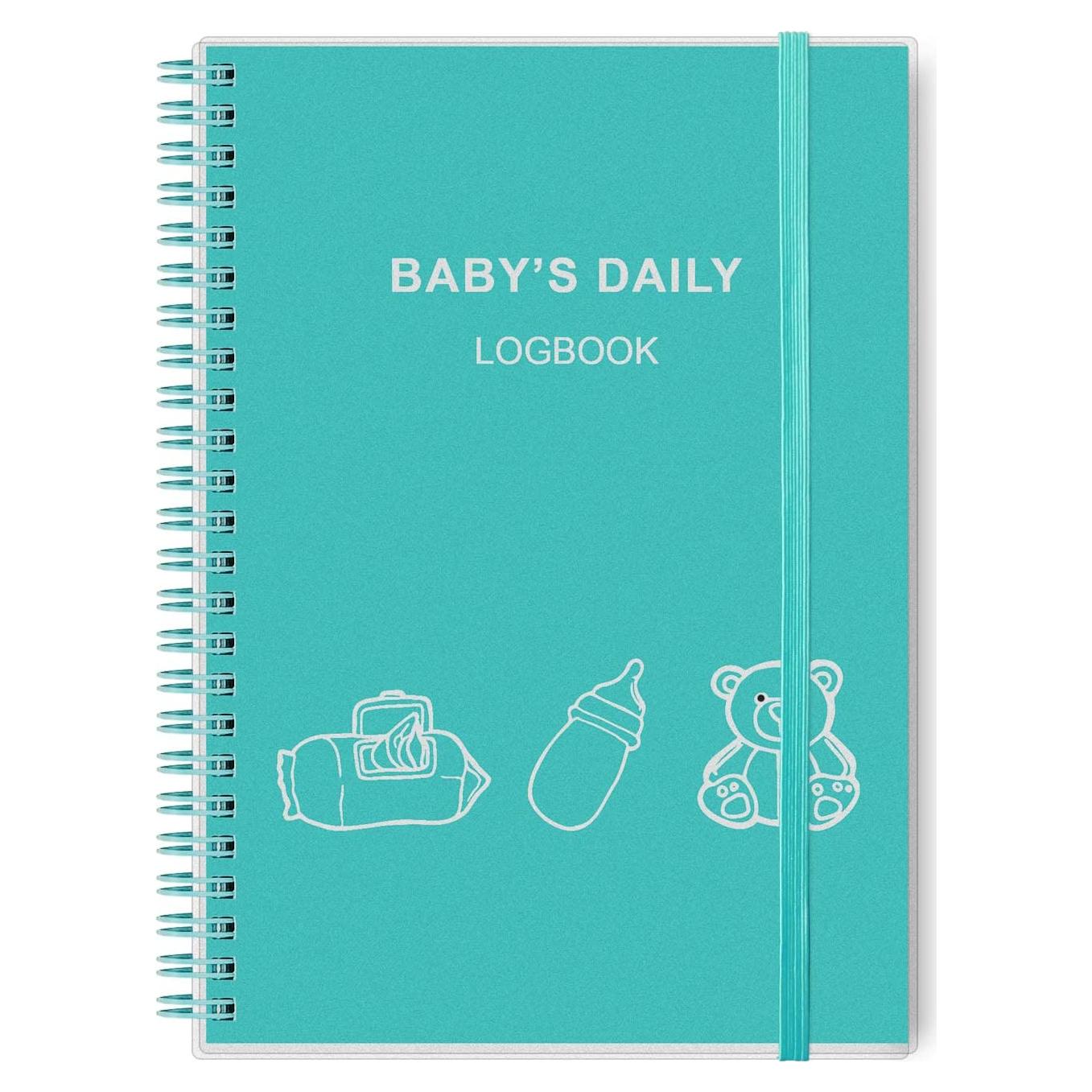 Registro Diario del Bebé A5 Azul - Planificador de Cuidado Infantil