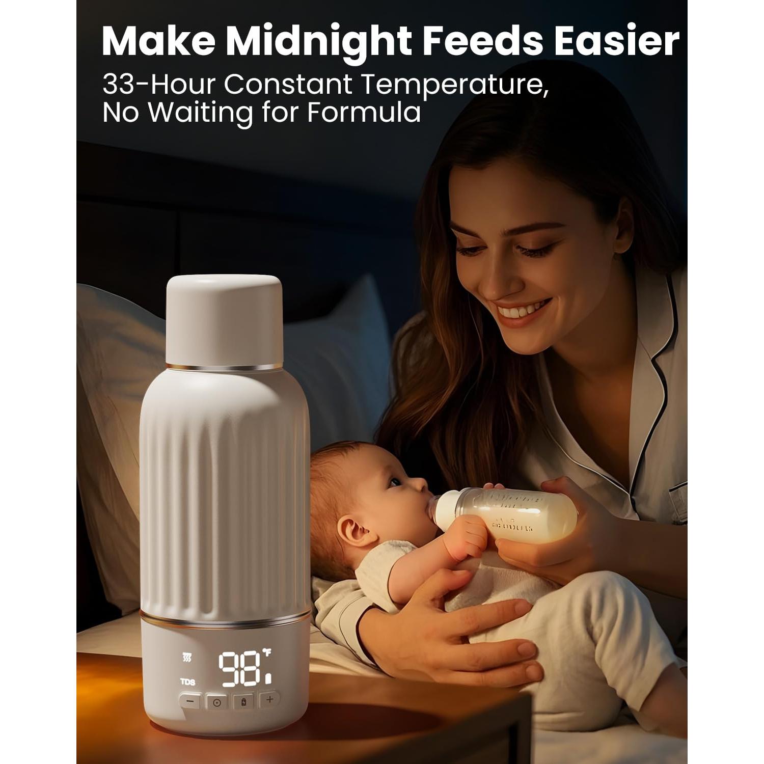 Calentador de Botellas Portátil Juissiart 17oz Carga Rápida