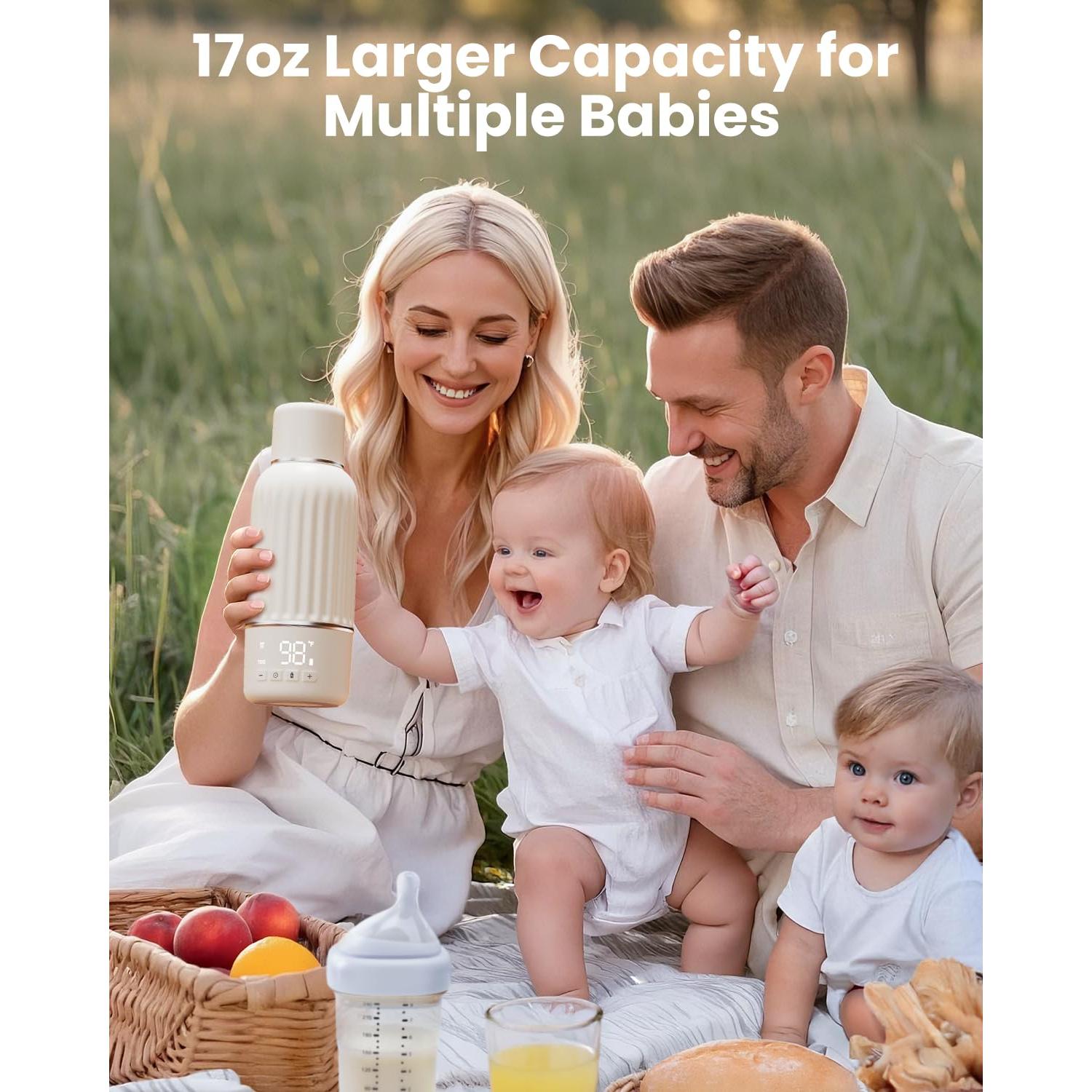 Calentador de Botellas Portátil Juissiart 17oz Carga Rápida