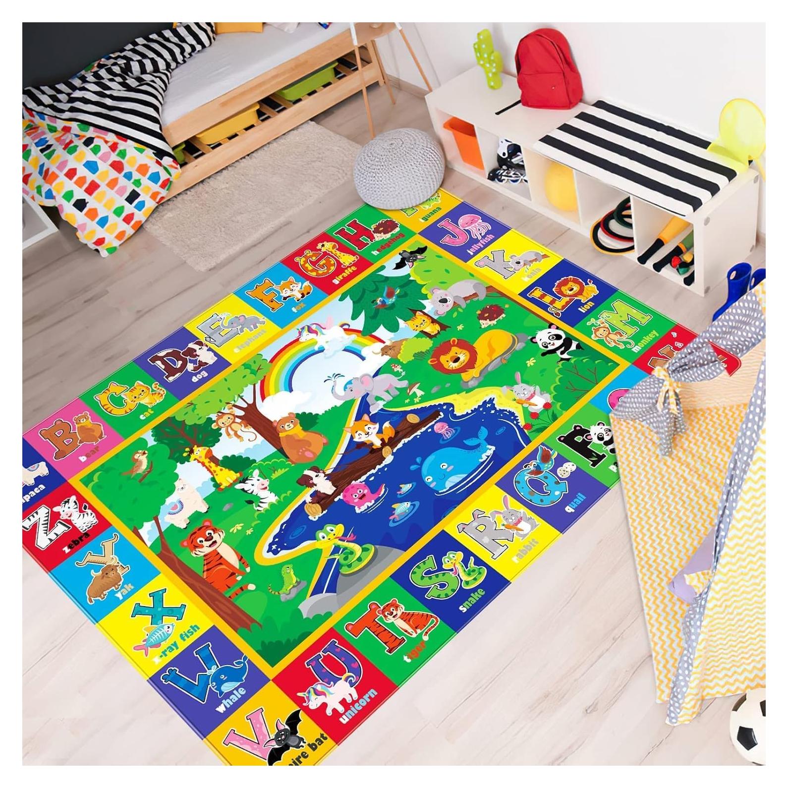 Alfombra de Juego para Bebés LTKOUGFAM 120x80 cm Antideslizante