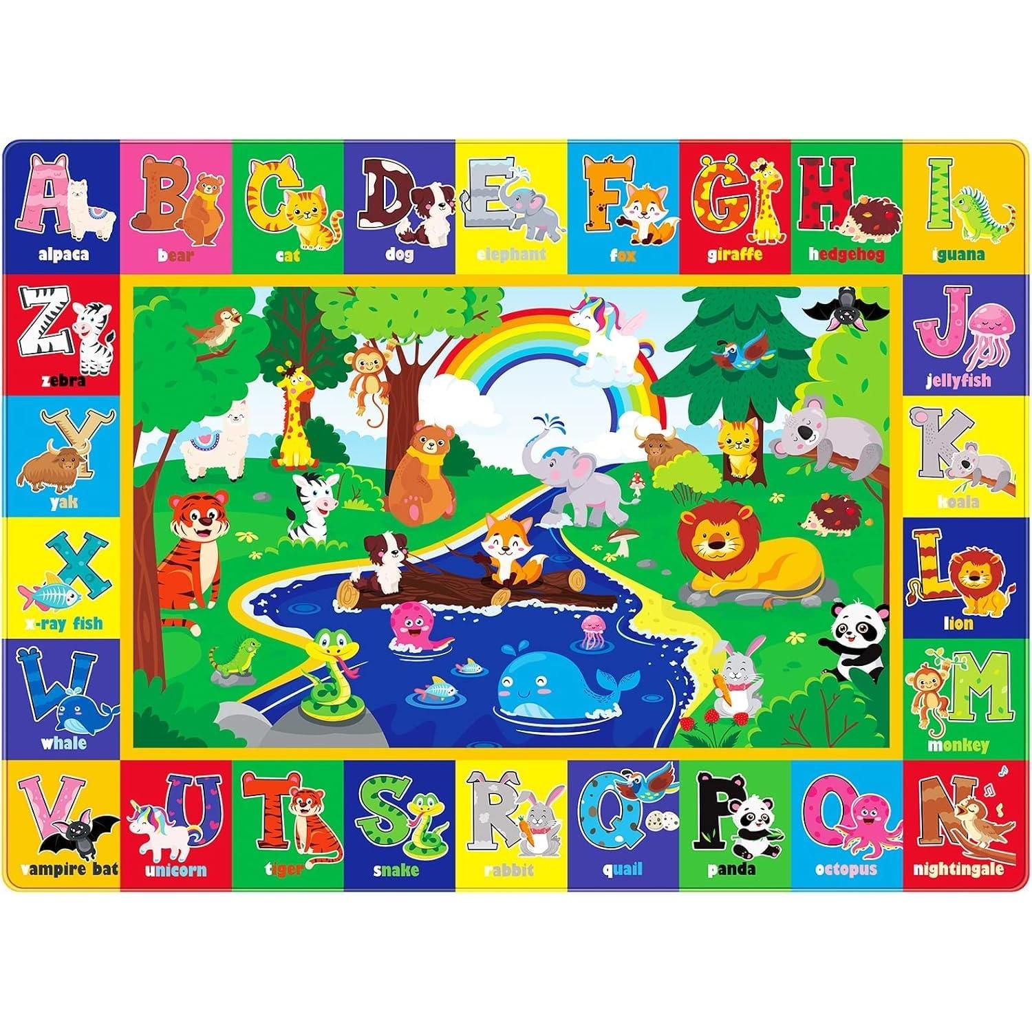 Alfombra de Juego para Bebés LTKOUGFAM 120x80 cm Antideslizante