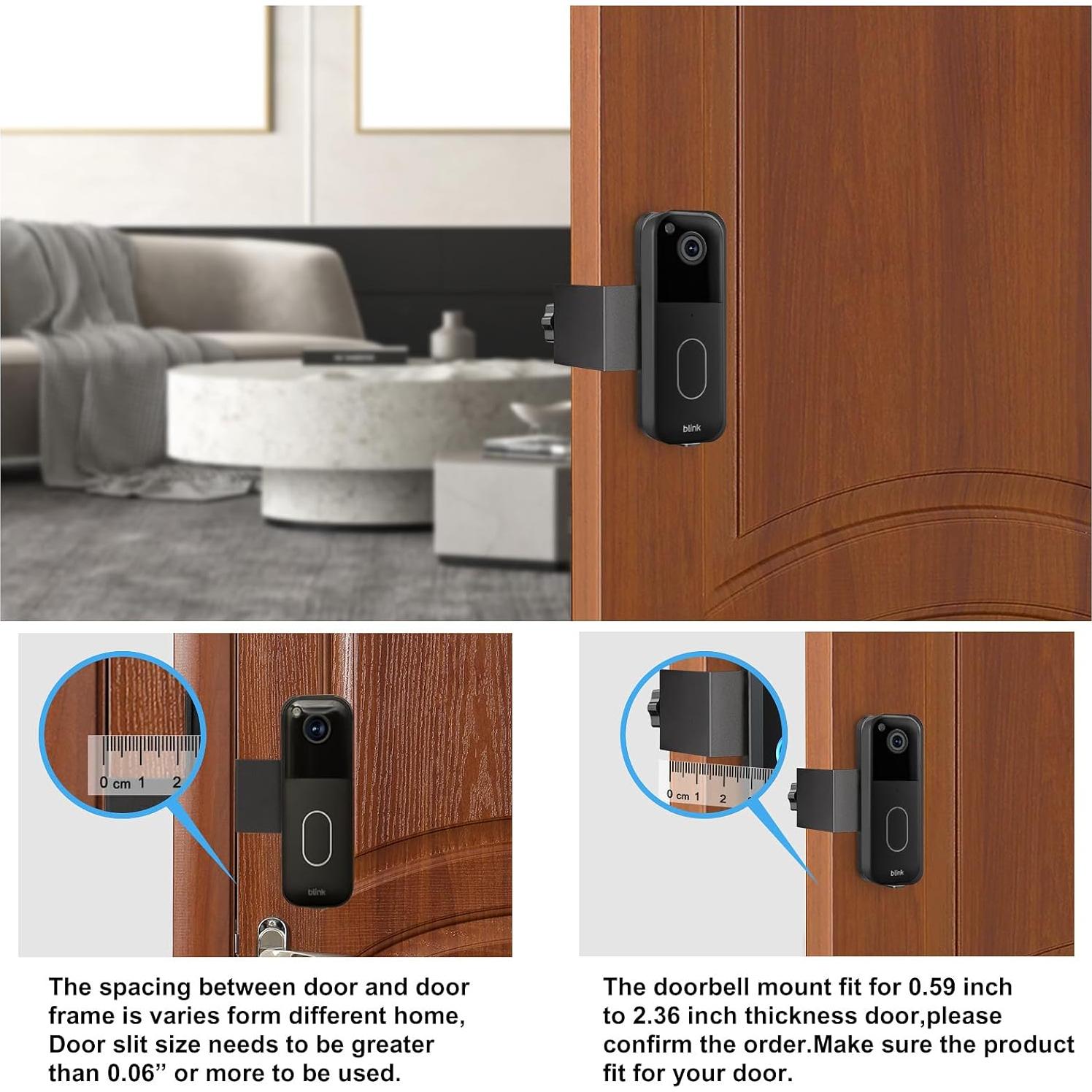 Soporte Adhesivo para Timbre Blink - Antirrobo - Negro