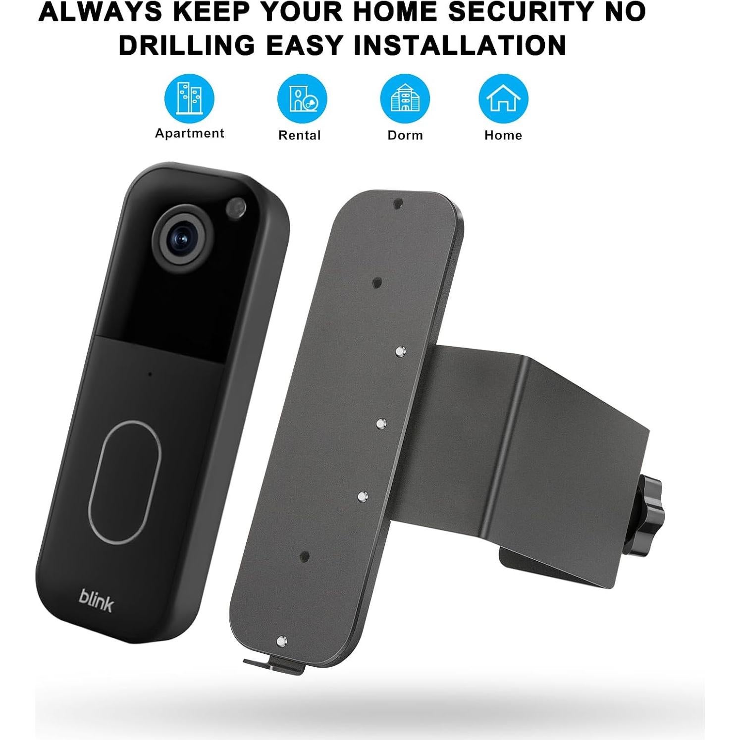 Soporte Adhesivo para Timbre Blink - Antirrobo - Negro