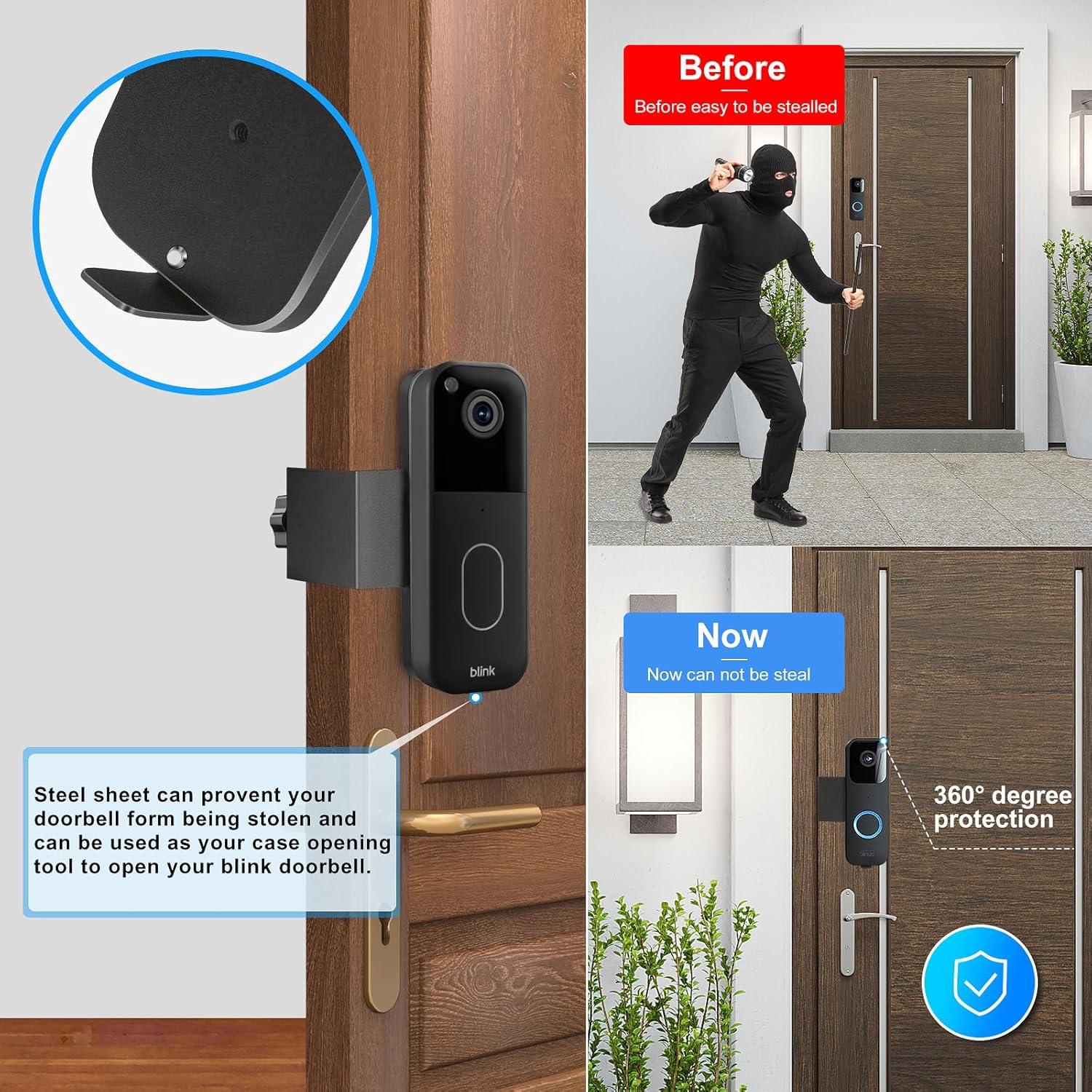 Soporte Adhesivo para Timbre Blink - Antirrobo - Negro