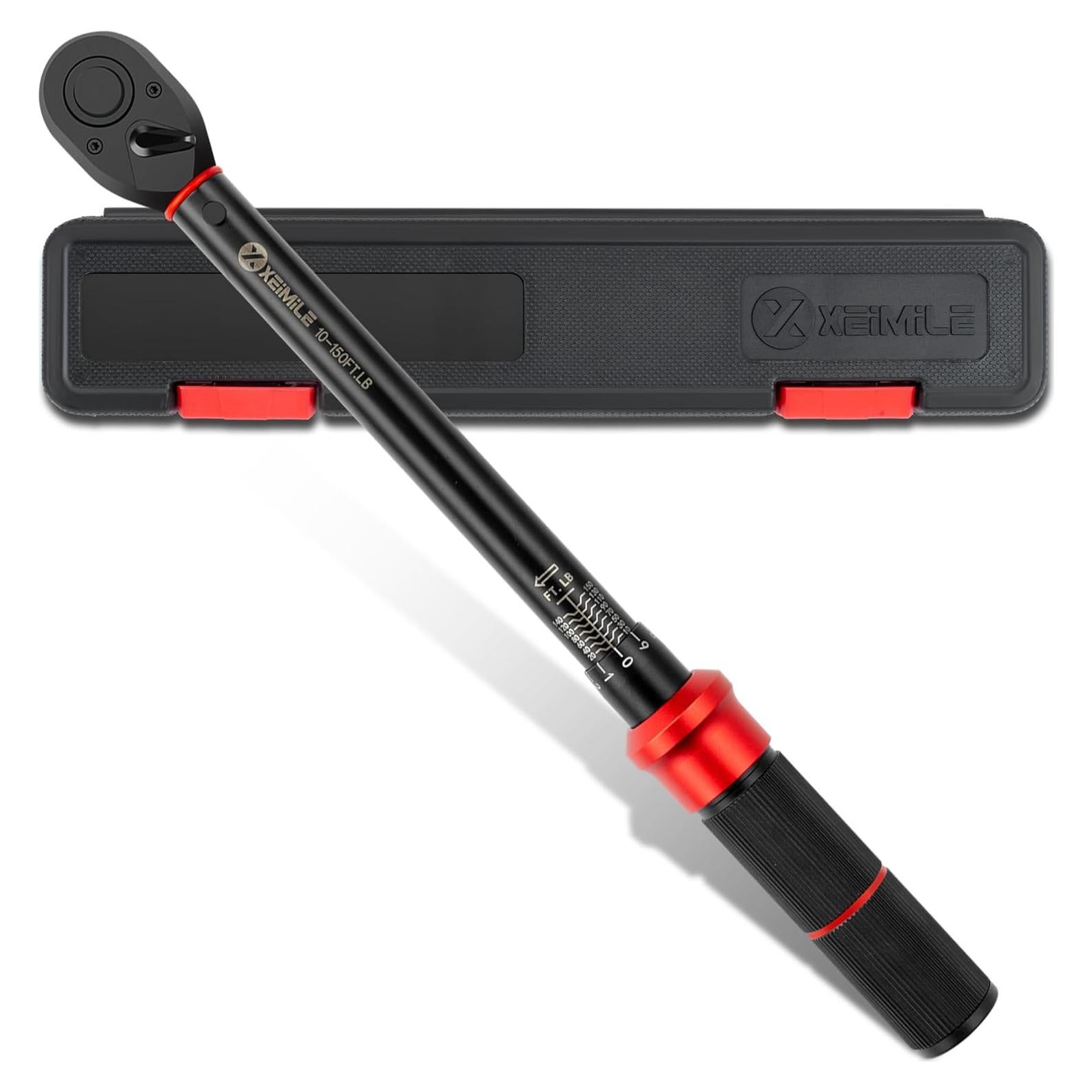 Llave de Torque XEIMILE 1/2" 10-150 Ft-Lb (13.6-203.4 Nm) Ajustable