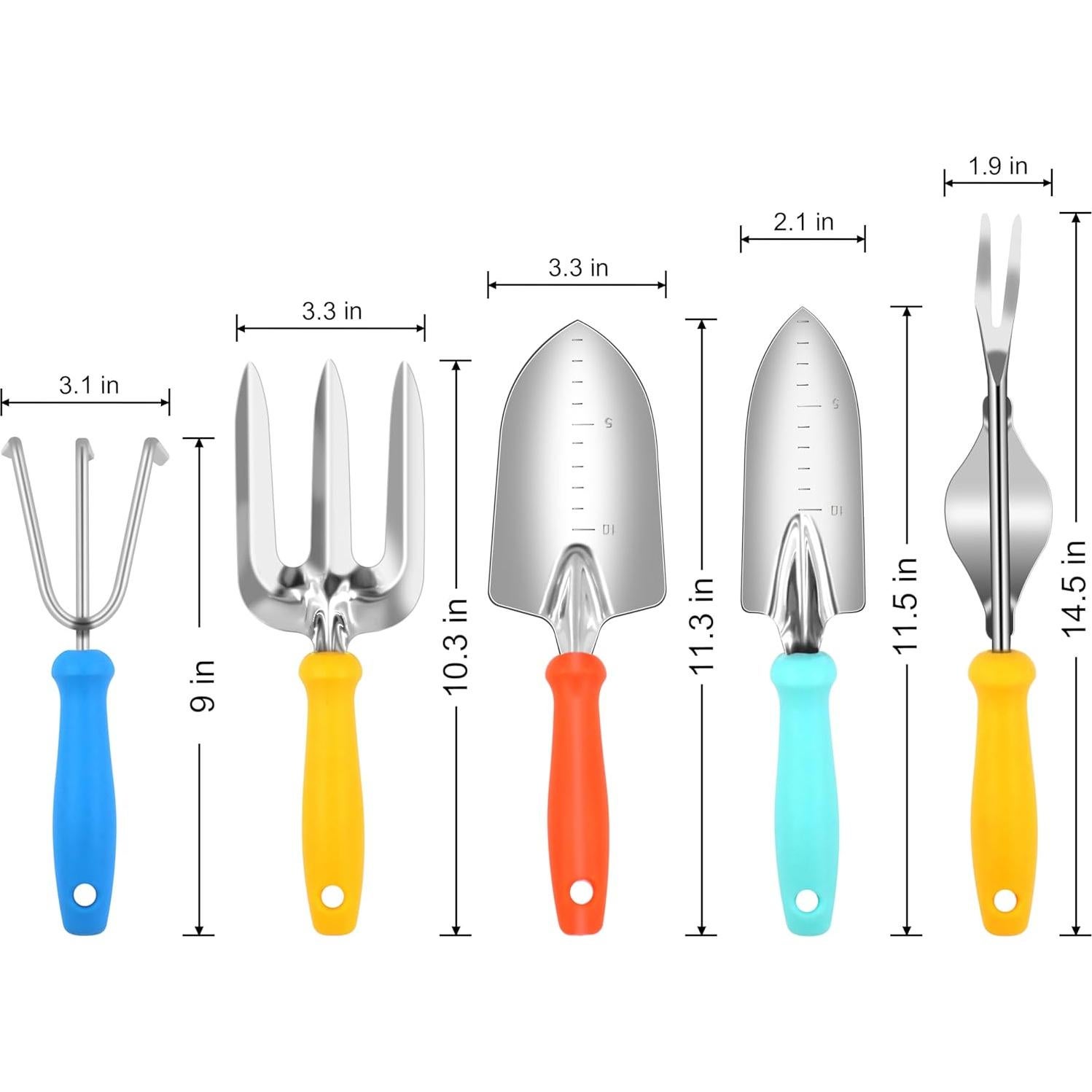 Juego de Herramientas de Jardinería DWFKHT 5 Piezas Acero Inoxidable