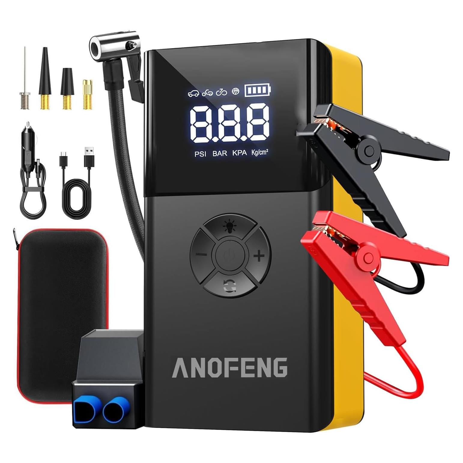 Arrancador de Salto ANOFENG PS-211 3000A con Compresor 150PSI