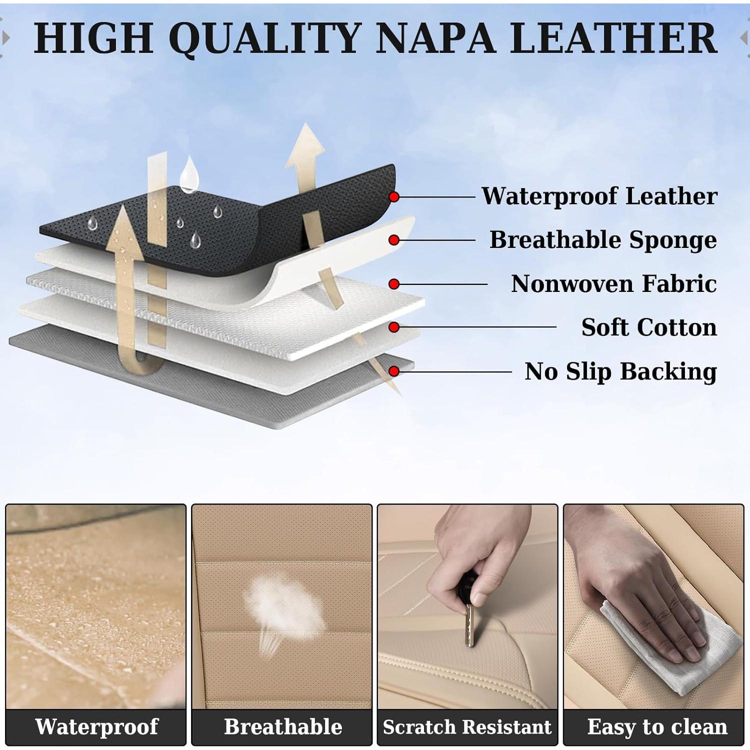 Cubiertas de Asientos de Auto Coverado 8883 Beige Impermeables