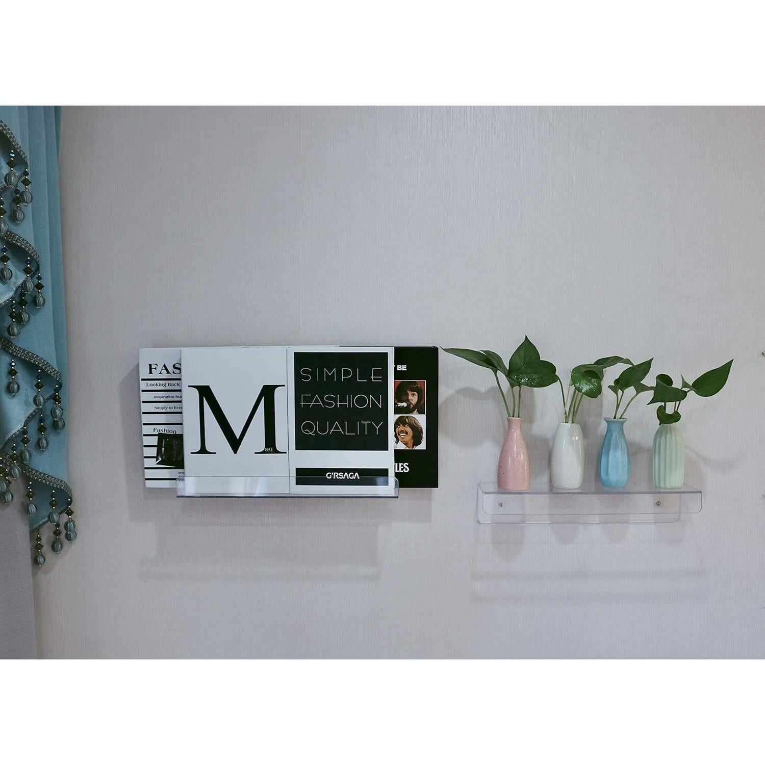 Estantes Flotantes Acrílico Transparente CY craft 38 cm - 4 Piezas