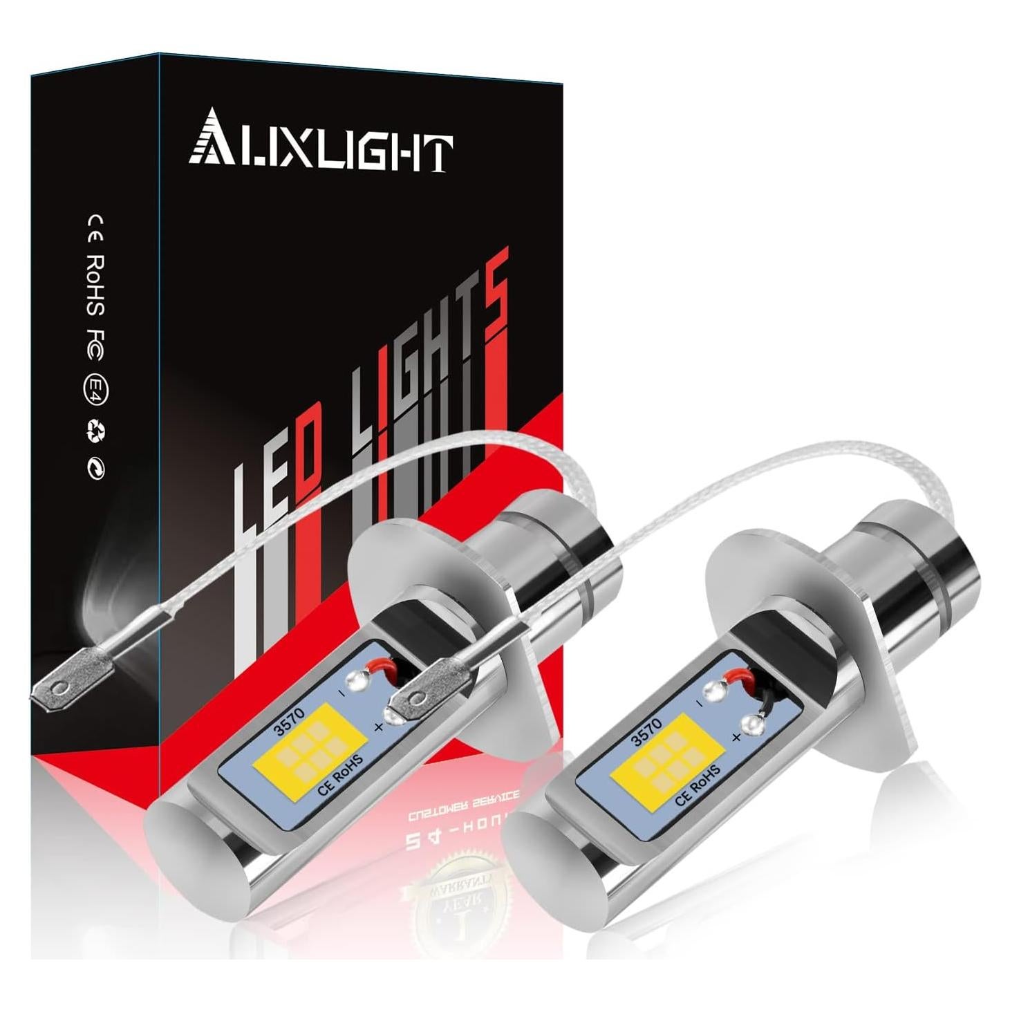 Bombillas de Luz de Niebla H1 AUXLIGHT Amarillo 3000 Lúmenes