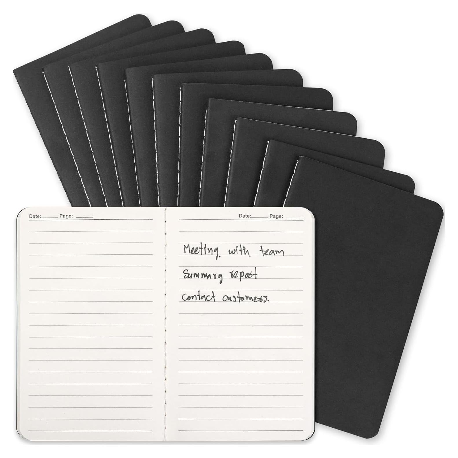 Mini Cuadernos de Bolsillo Lzerking 12 Pcs 9x14 cm Forrados