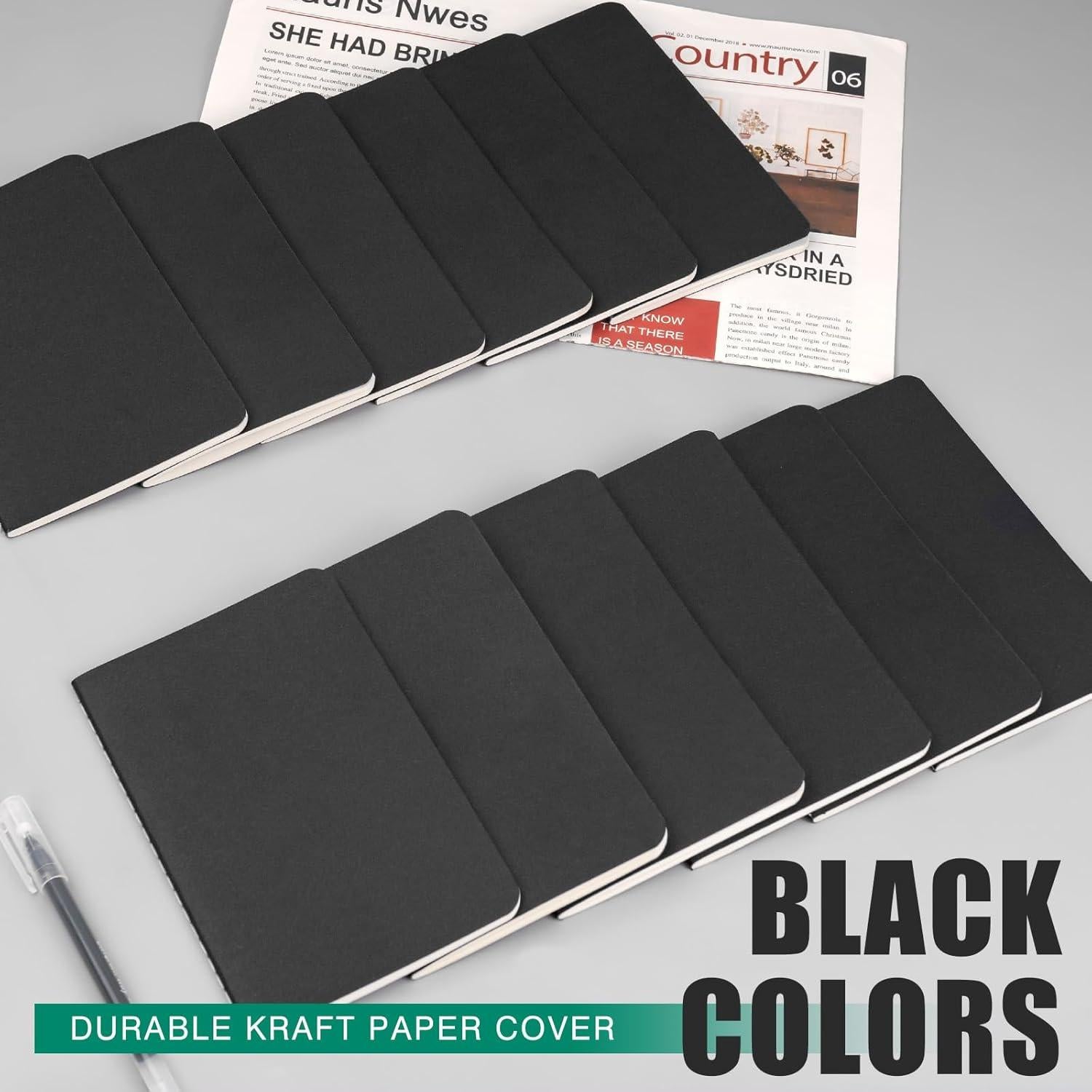 Mini Cuadernos de Bolsillo Lzerking 12 Pcs 9x14 cm Forrados