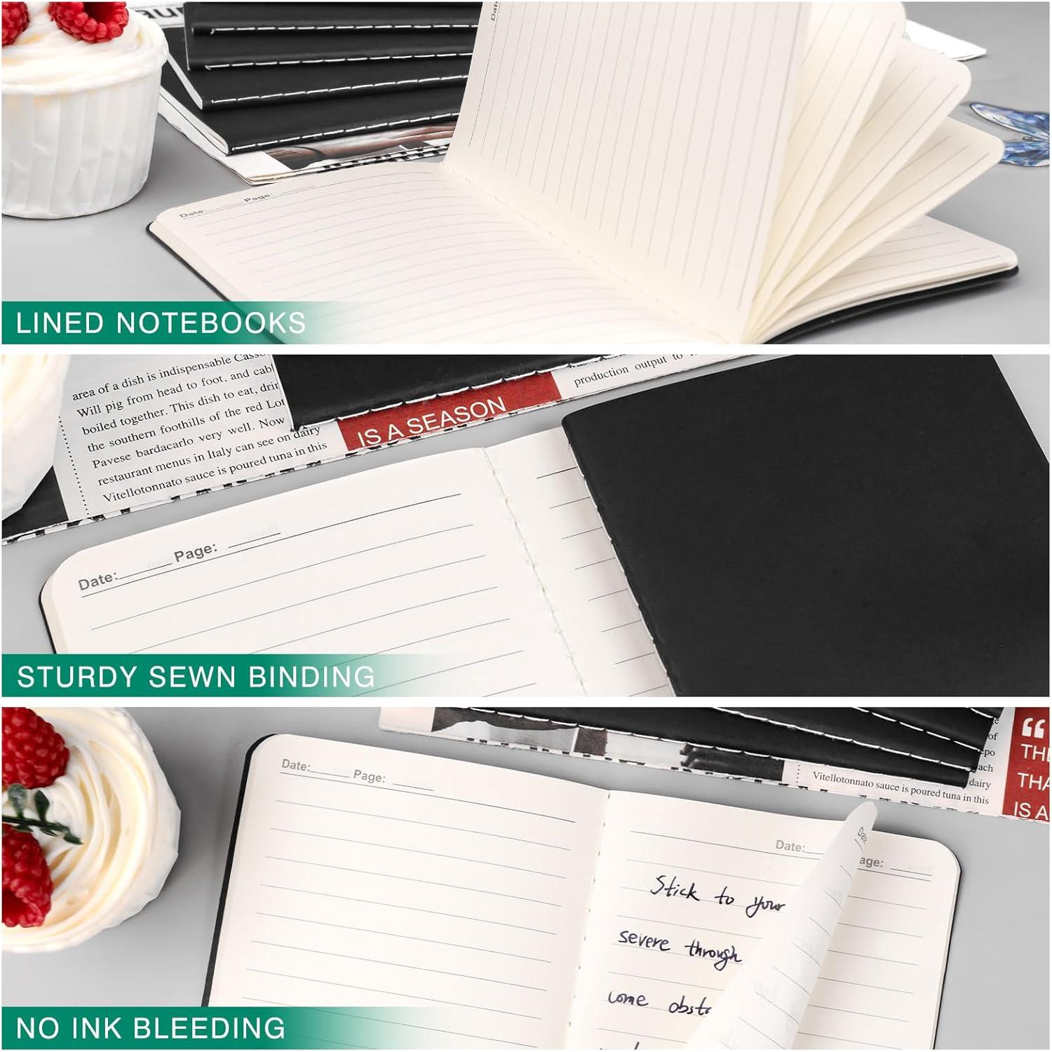Mini Cuadernos de Bolsillo Lzerking 12 Pcs 9x14 cm Forrados