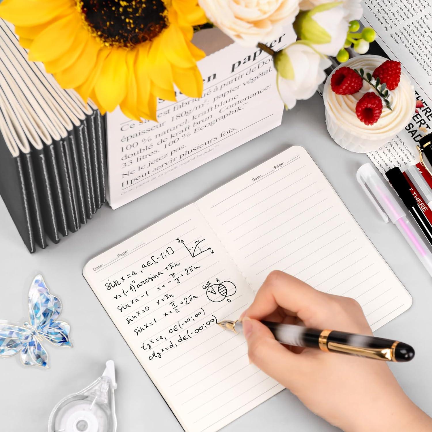 Mini Cuadernos de Bolsillo Lzerking 12 Pcs 9x14 cm Forrados