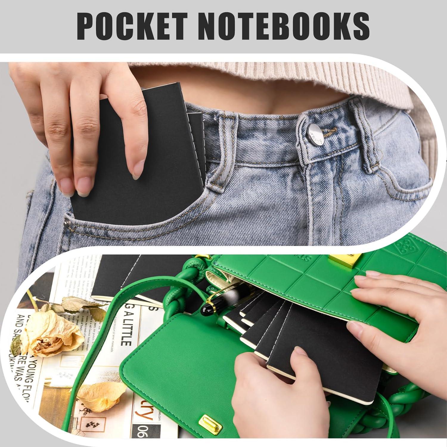 Mini Cuadernos de Bolsillo Lzerking 12 Pcs 9x14 cm Forrados