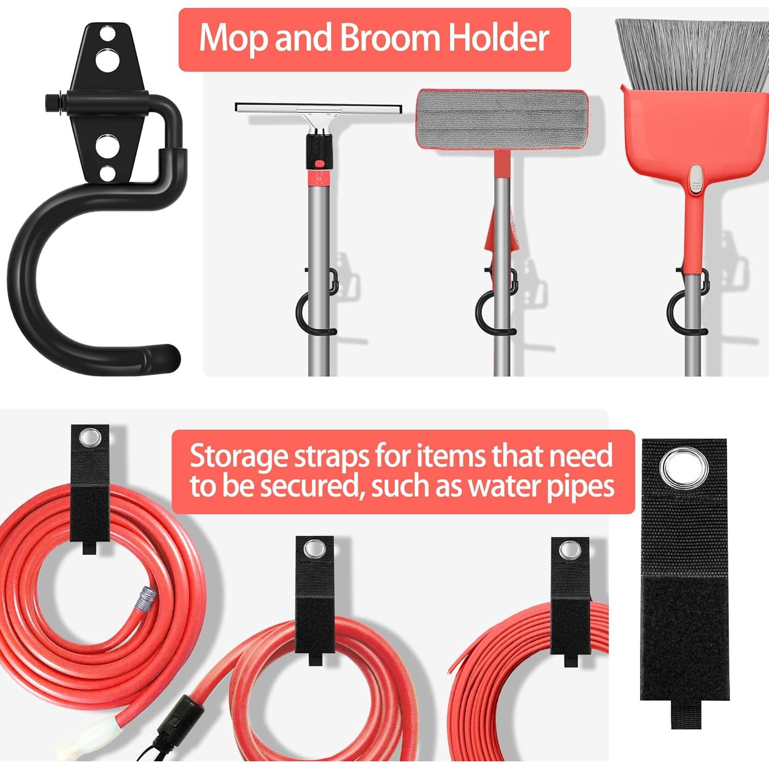 18 Ganchos de Almacenamiento de Garaje Kodreat - Antideslizantes