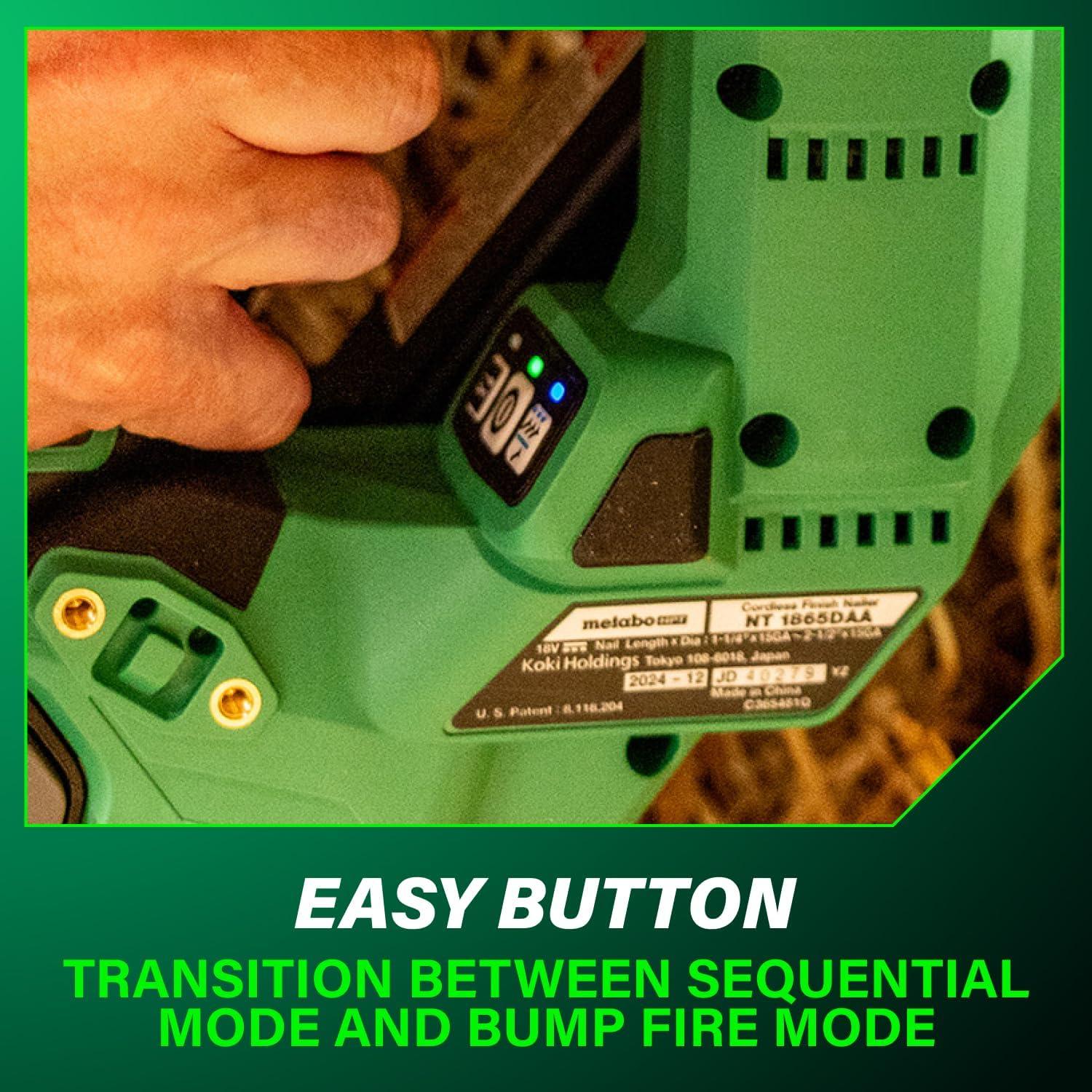 Clavadora de Acabado Metabo HPT 18V Sin Escobillas 15GA