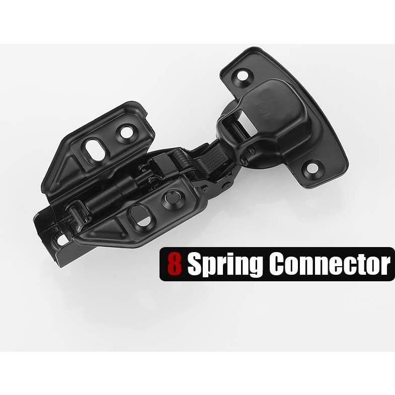 Bisagras de gabinete JQK negras cierre suave 100° 4 unidades