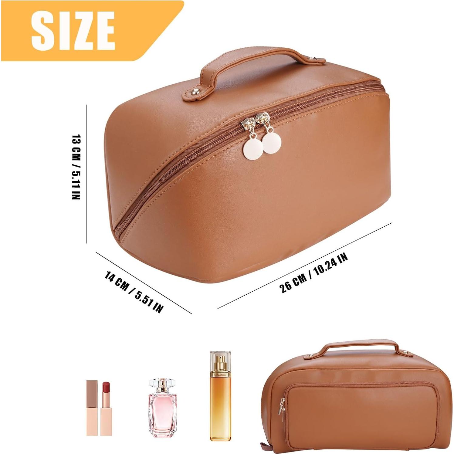 Organizador Cosmético STHAS Bolsa de Maquillaje Viaje Marrón