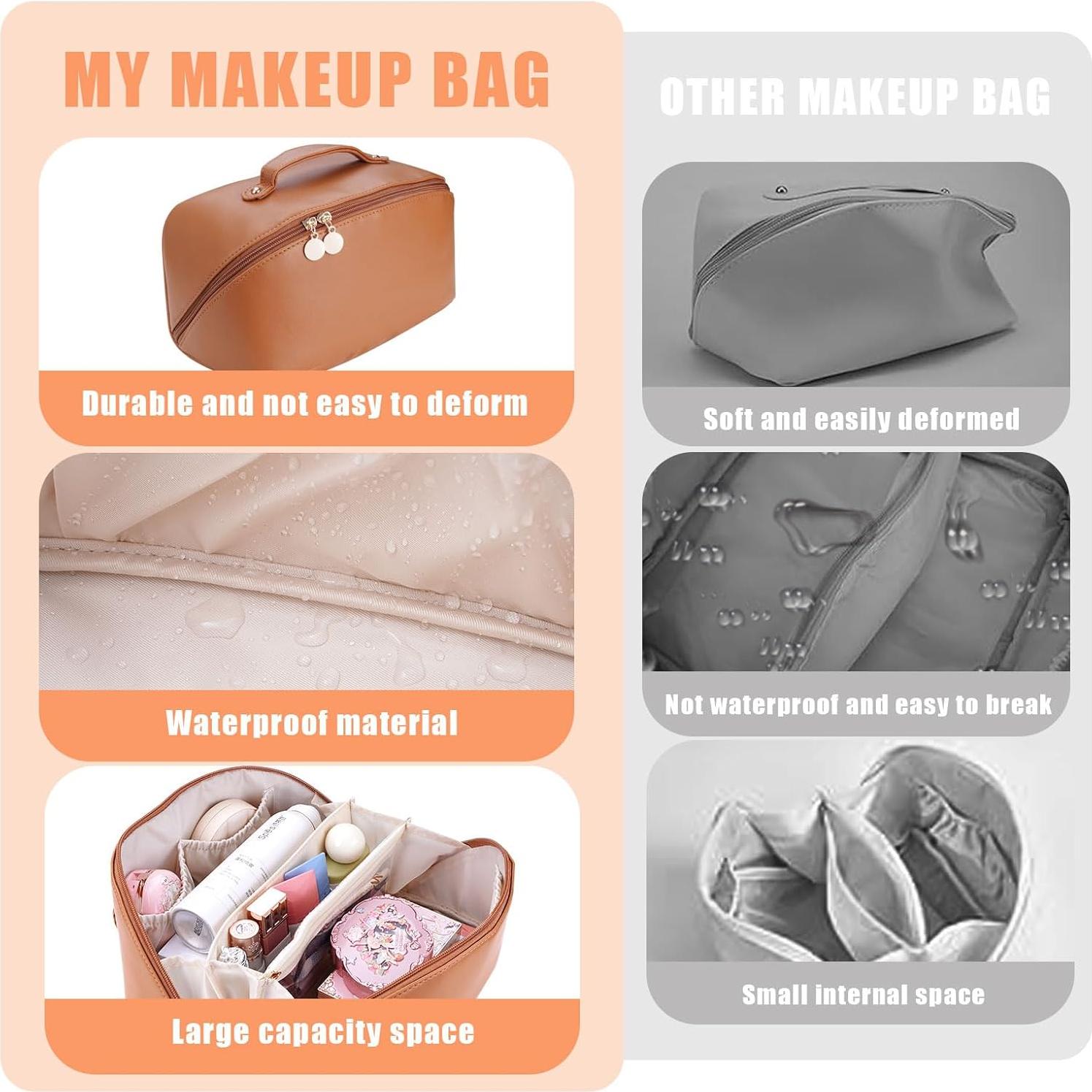 Organizador Cosmético STHAS Bolsa de Maquillaje Viaje Marrón