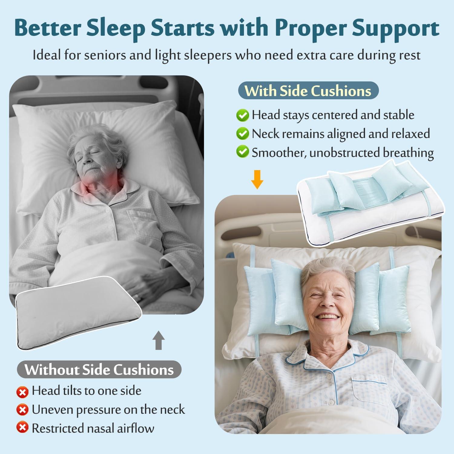 Almohada Estabilizadora de Cabeza Mybow, Ajustable para Ancianos