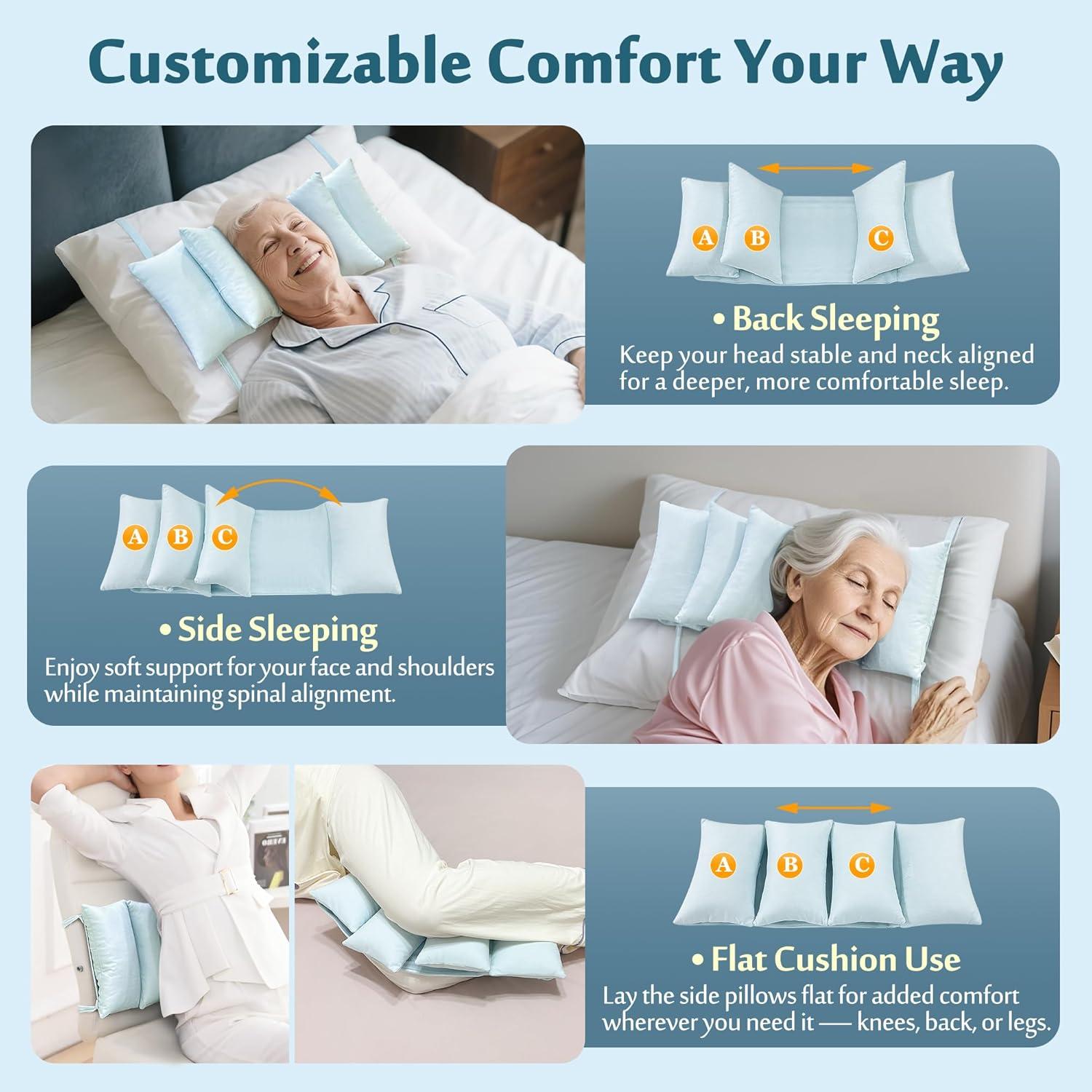 Almohada Estabilizadora de Cabeza Mybow, Ajustable para Ancianos