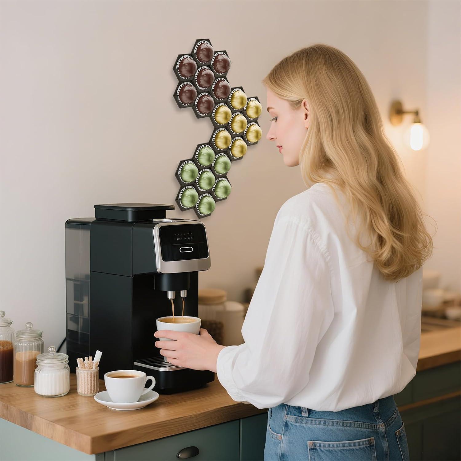 Soporte para cápsulas de café XSHINOVA Vertuo 3 Pack - Almacena 21 cápsulas