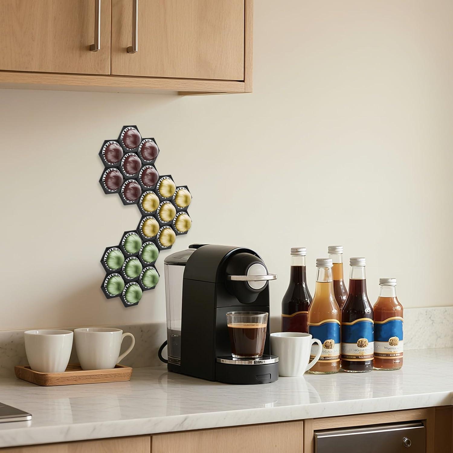 Soporte para cápsulas de café XSHINOVA Vertuo 3 Pack - Almacena 21 cápsulas