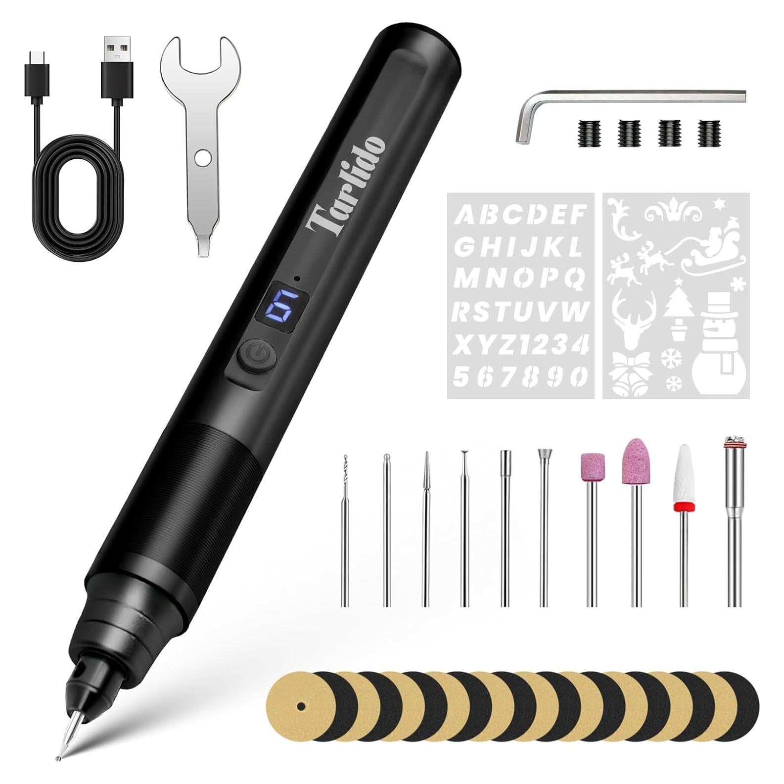 Bolígrafo Eléctrico de Grabado Tarlido 37000RPM Recargable USB