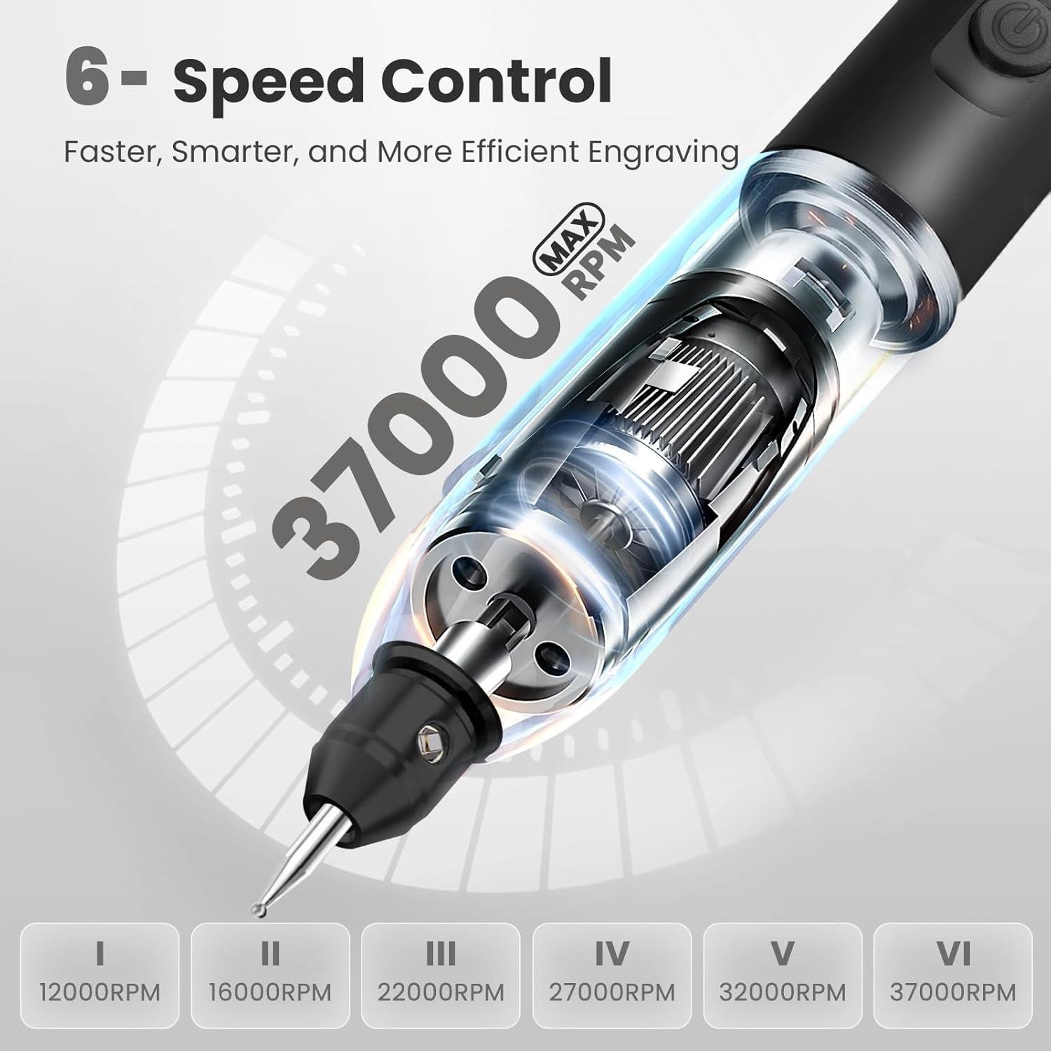 Bolígrafo Eléctrico de Grabado Tarlido 37000RPM Recargable USB