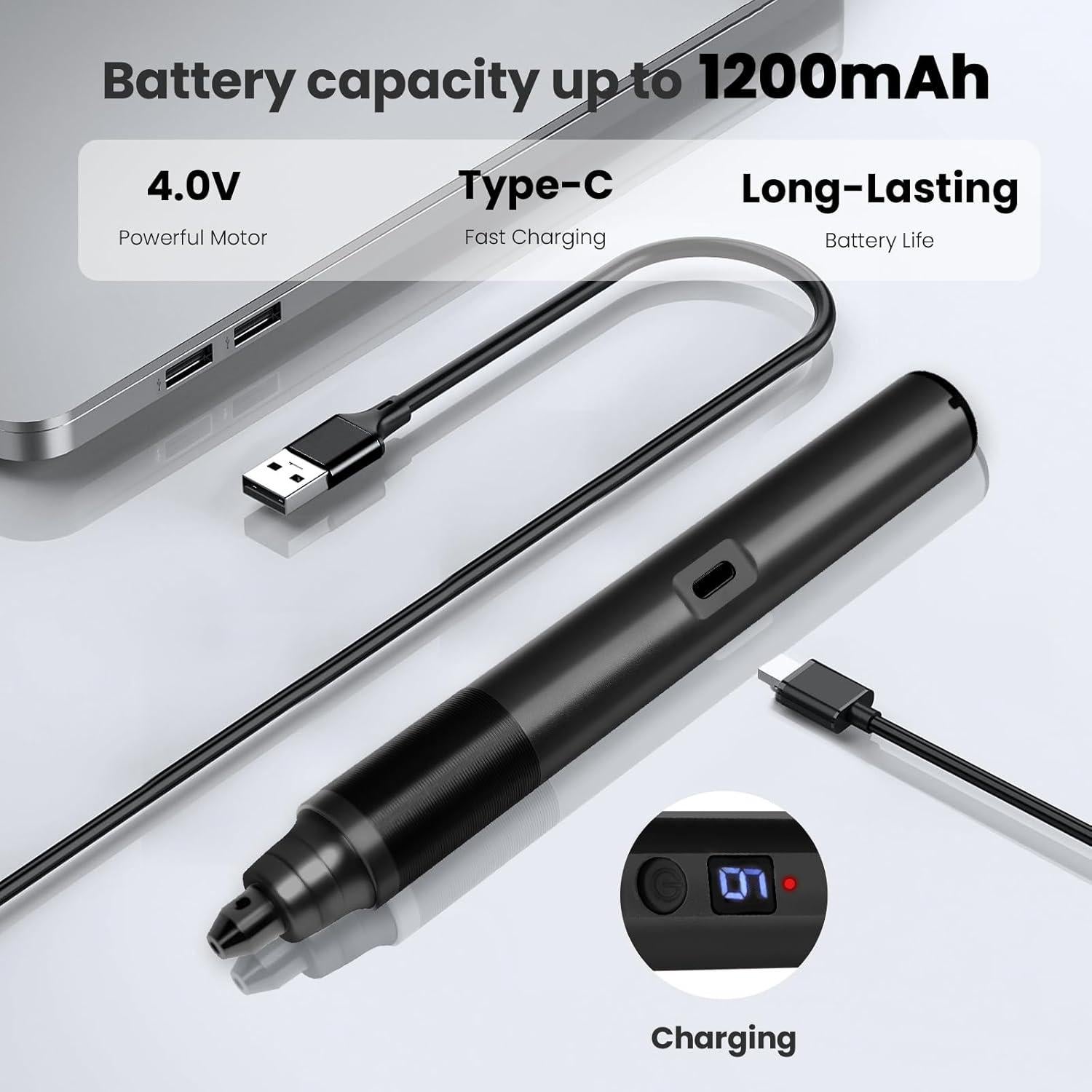 Bolígrafo Eléctrico de Grabado Tarlido 37000RPM Recargable USB